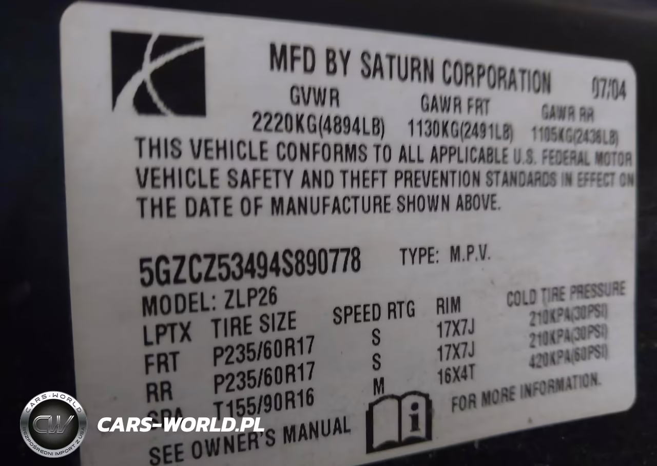 2004 Saturn Vue V6 VIN:5GZCZ53494S890778 - 9