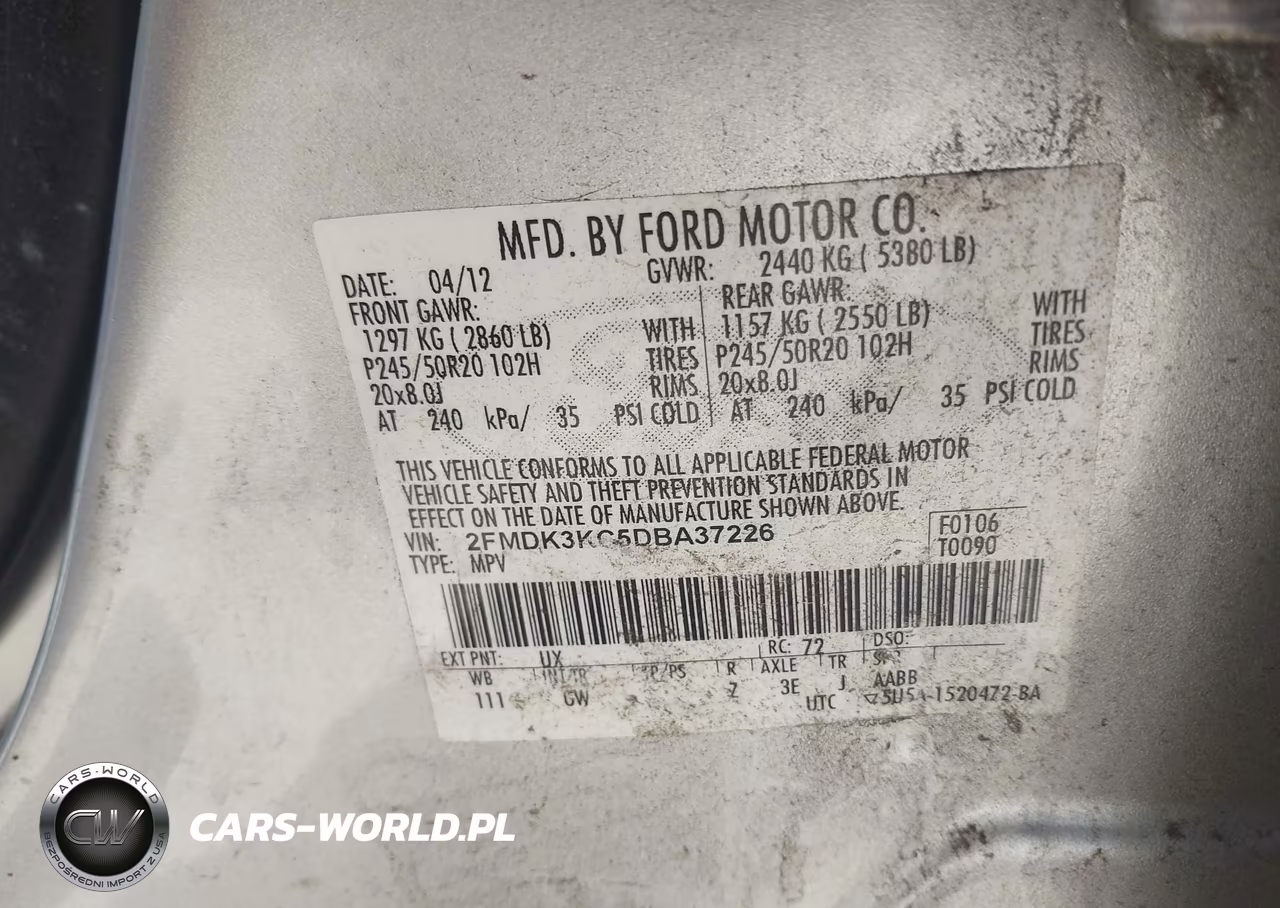 2013 Ford Edge Limited VIN:2FMDK3KC5DBA37226 - 9