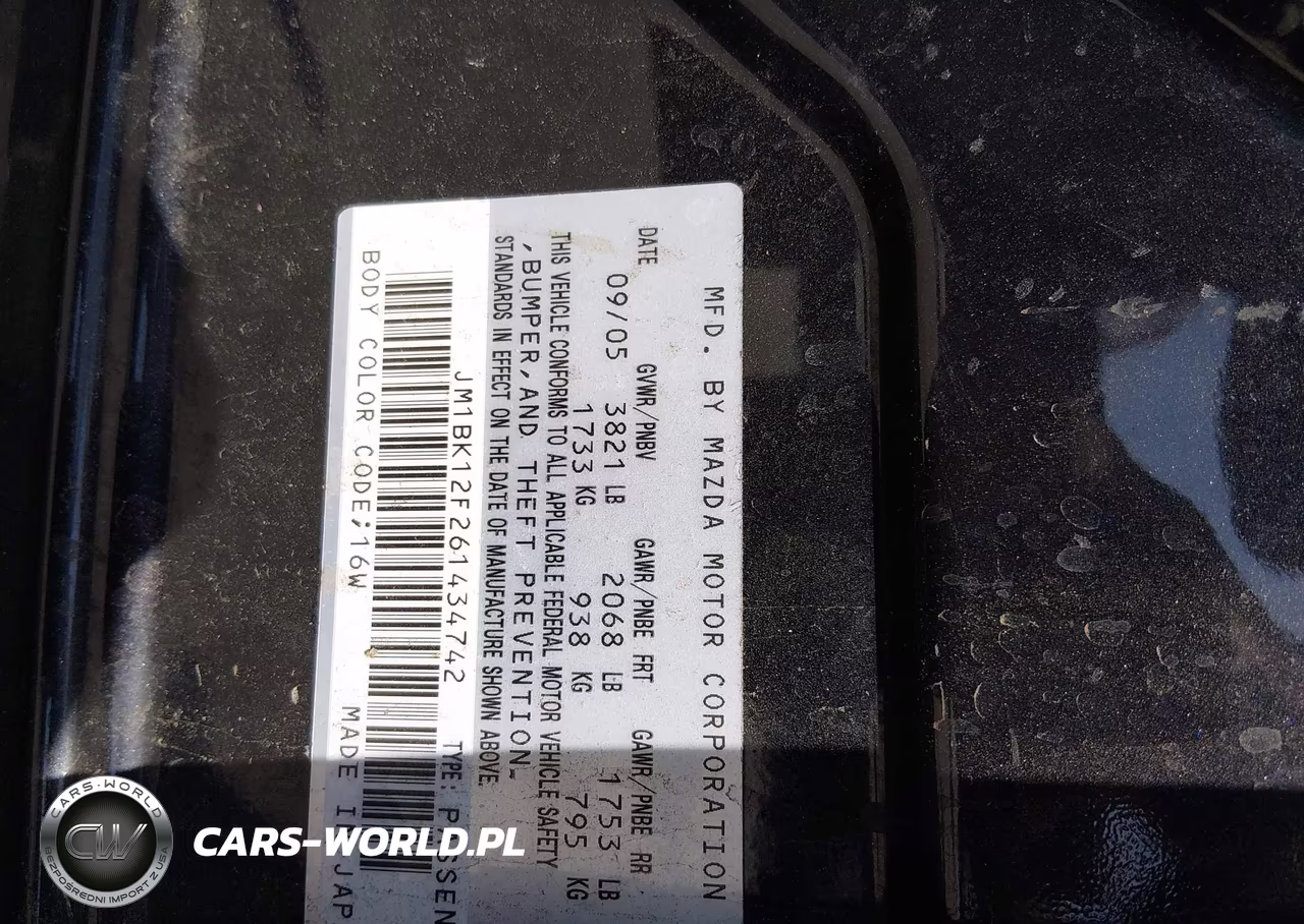 2006 Mazda Mazda3 I VIN:JM1BK12F261434742 - 9