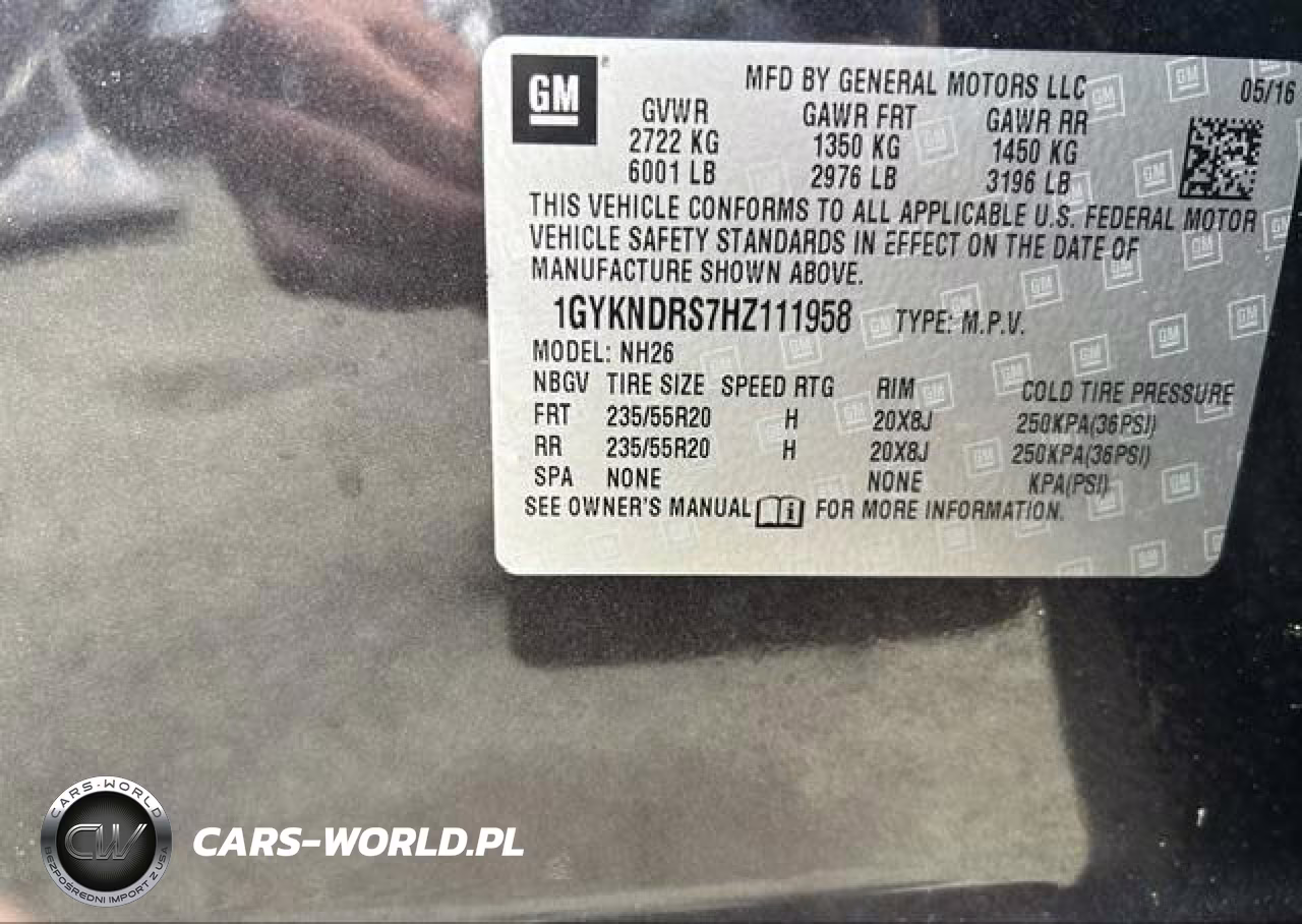 2017 Cadillac Xt5 Luxury VIN:1GYKNDRS7HZ111958 - 8