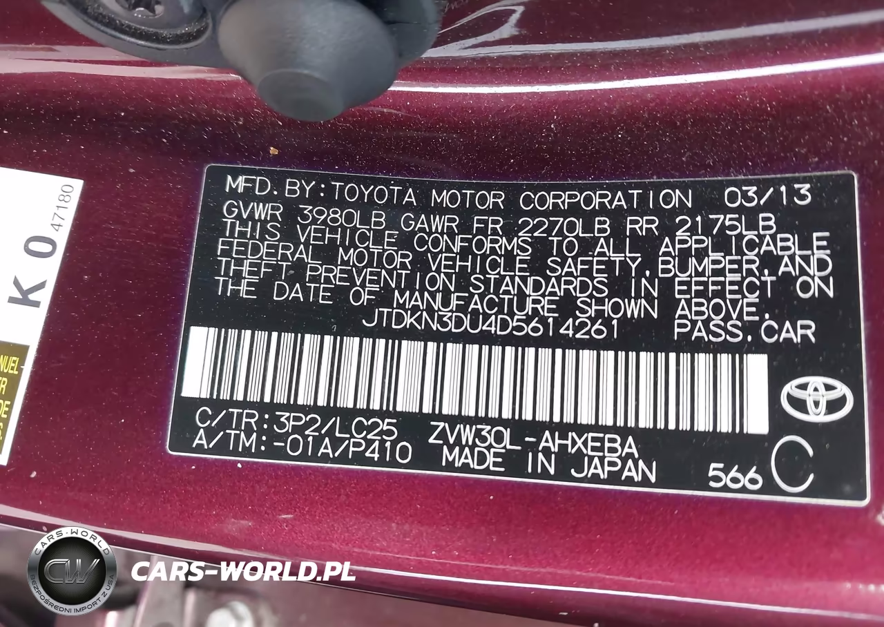 2013 Toyota Prius Three Se VIN:JTDKN3DU4D5614261 - 9