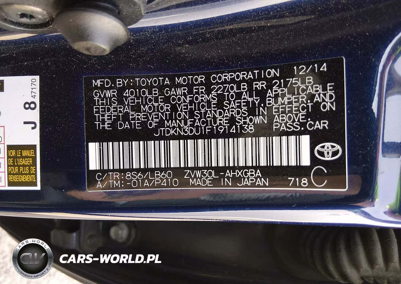 2015 Toyota Prius Four VIN:JTDKN3DU1F1914138 - 9