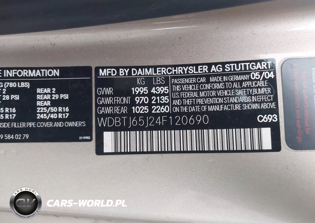 2004 Mercedes-Benz Clk 320 VIN:WDBTJ65J24F120690 - 9