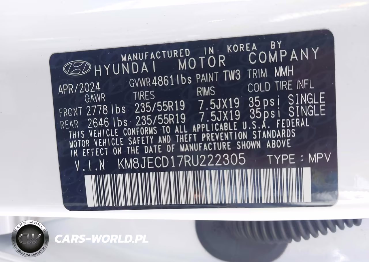 2024 Hyundai Tucson Hybrid Limited VIN:KM8JECD17RU222305 - 9