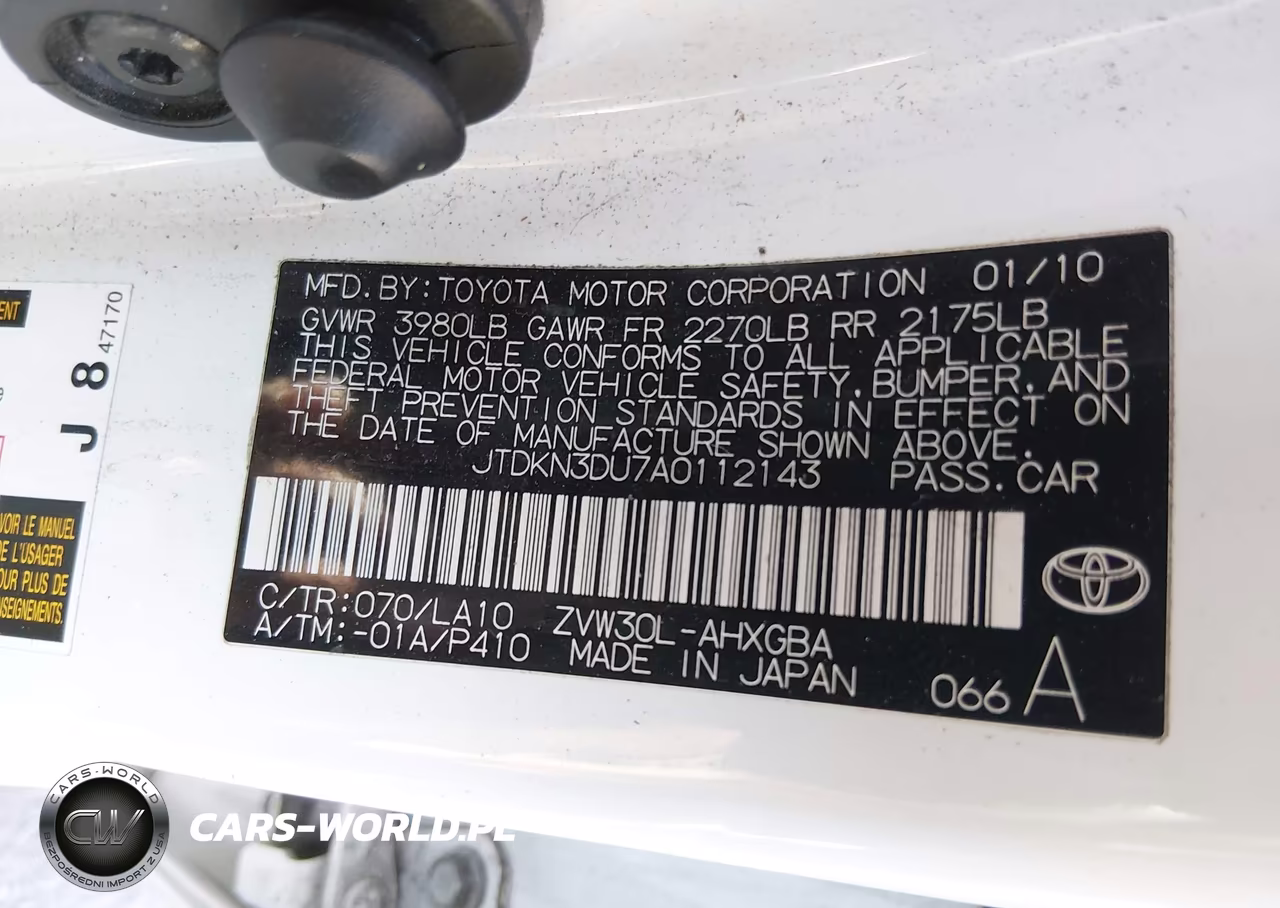 2010 Toyota Prius Iv VIN:JTDKN3DU7A0112143 - 9