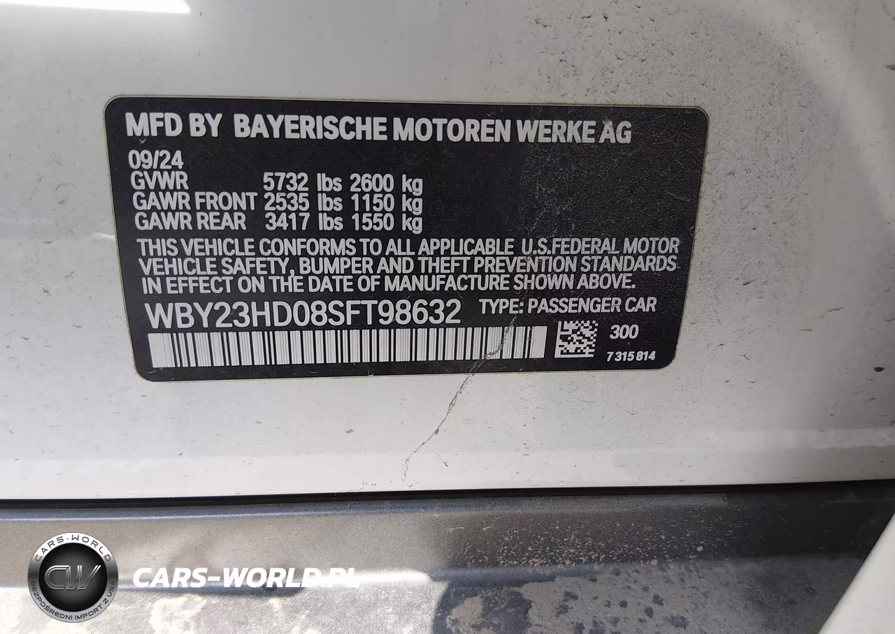 2025 BMW I4 Gran Coupe Edrive40 VIN:WBY23HD08SFT98632 - 20