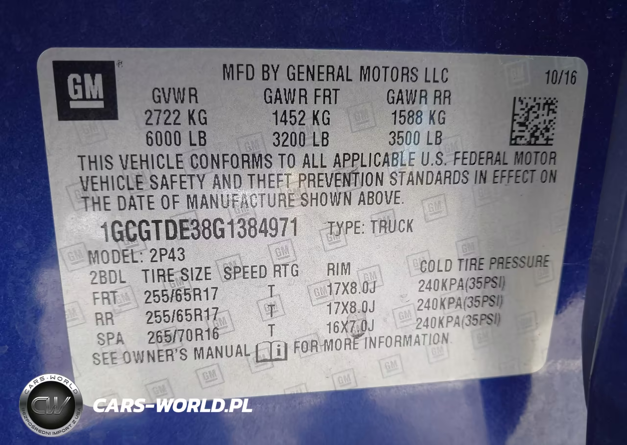 2016 Chevrolet Colorado Z71 VIN:1GCGTDE38G1384971 - 9