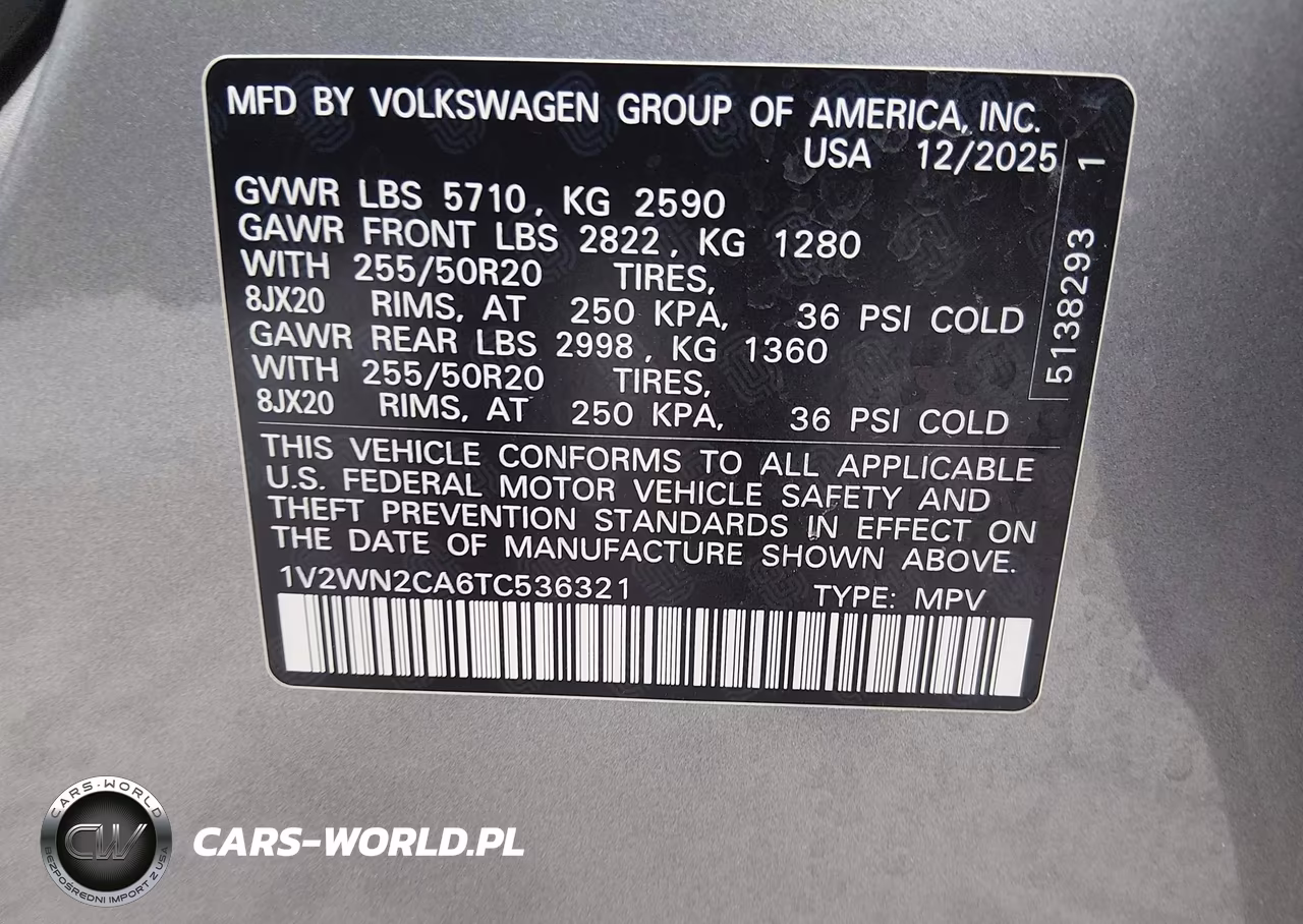 2026 Volkswagen Atlas Se With Technology VIN:1V2WN2CA6TC536321 - 9