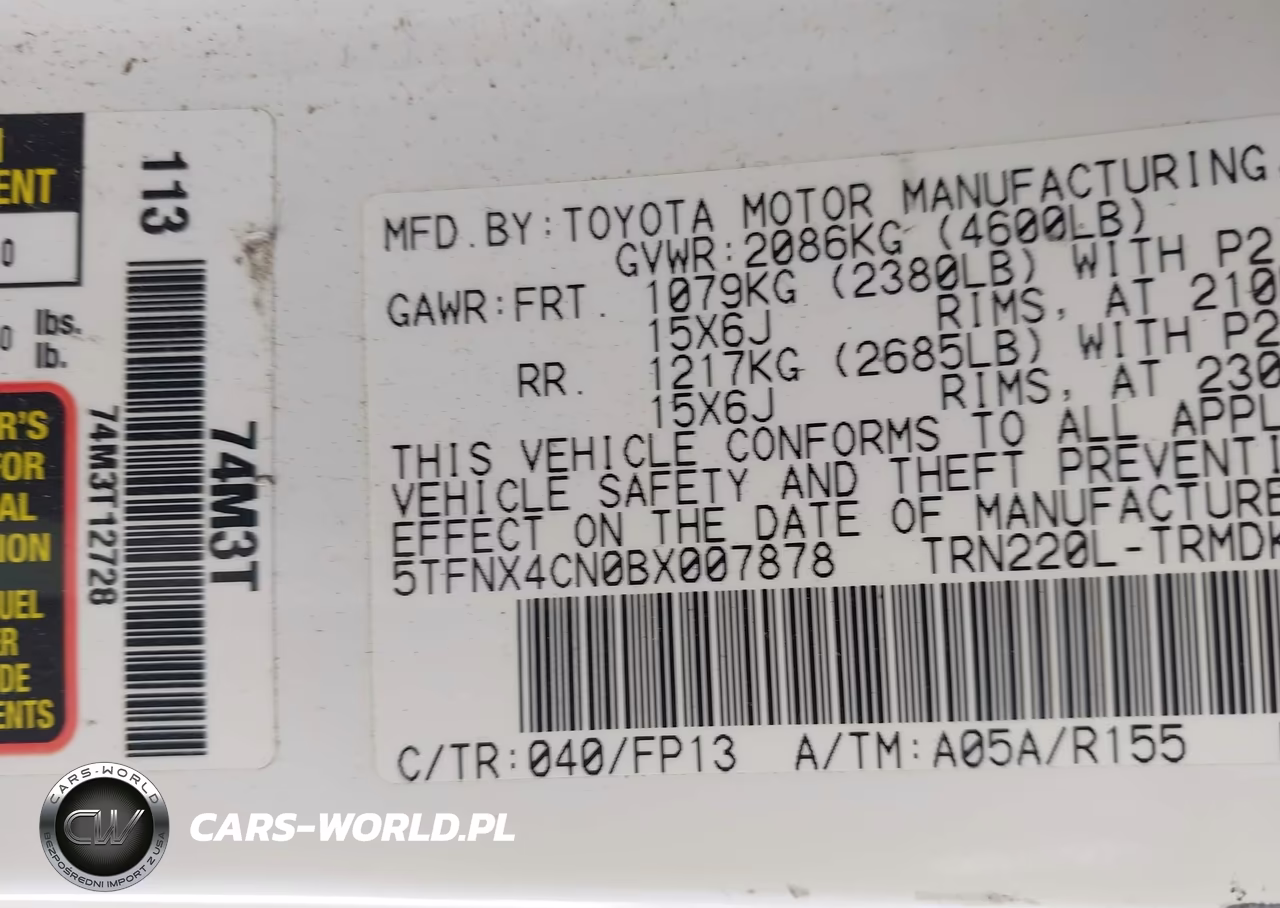 2011 Toyota Tacoma VIN:5TFNX4CN0BX007878 - 9