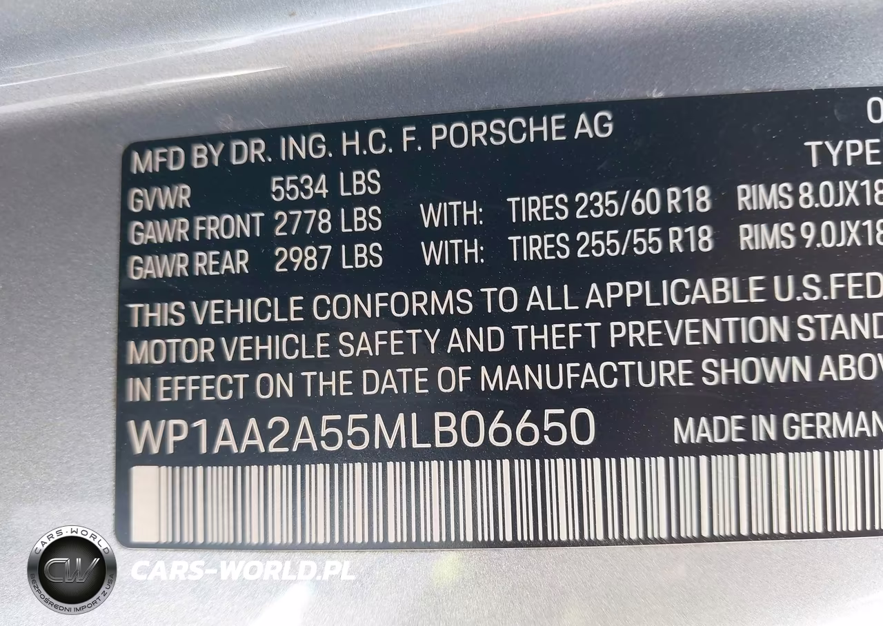 2021 Porsche Macan VIN:WP1AA2A55MLB06650 - 9
