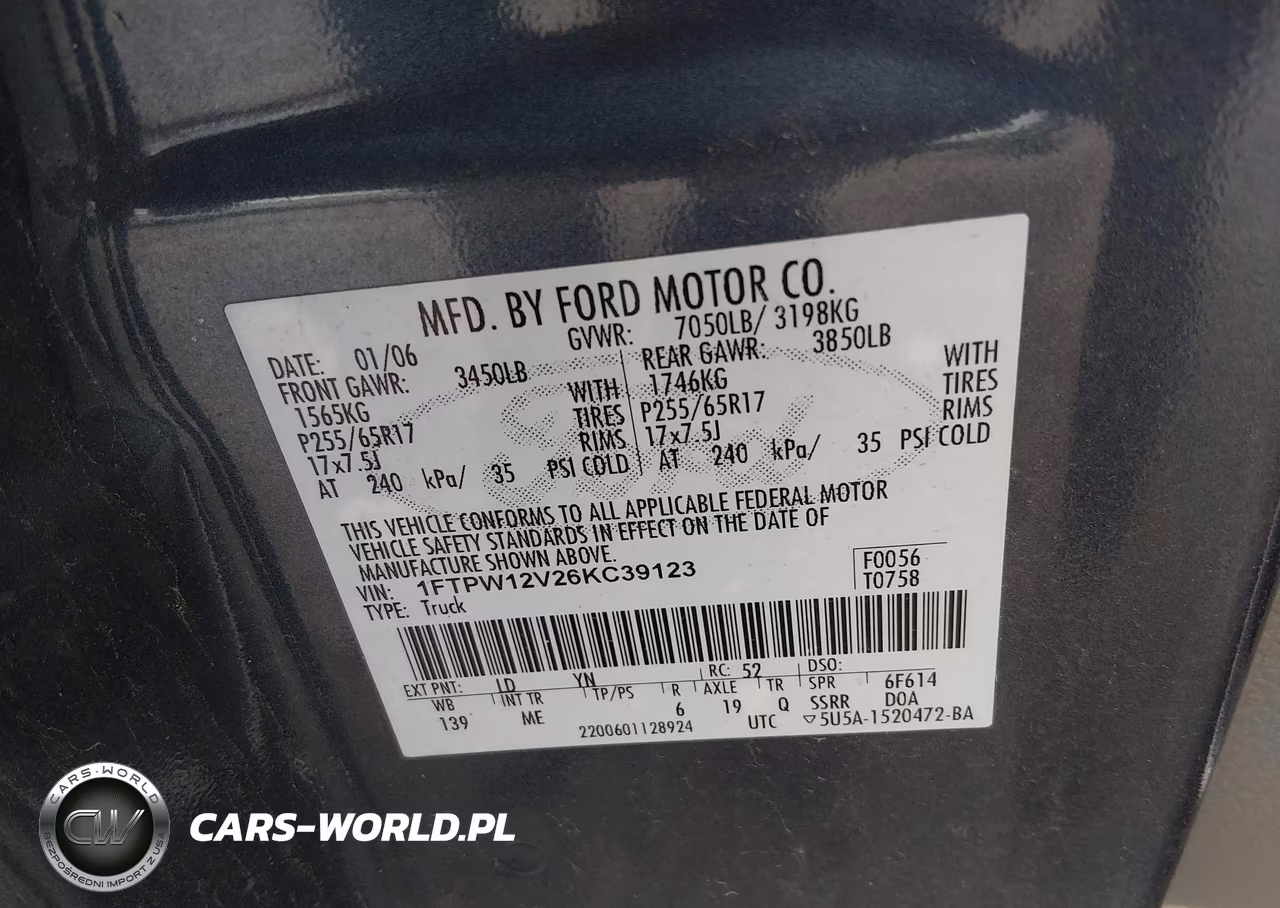 2006 Ford F-150 Lariat-Xlt VIN:1FTPW12V26KC39123 - 9