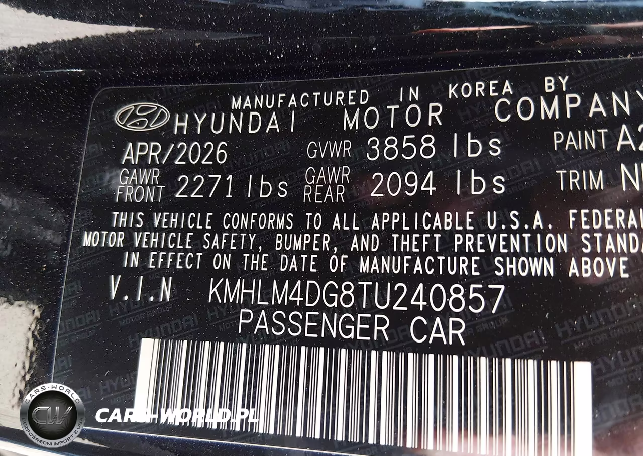 2026 Hyundai Elantra Sel Sport VIN:KMHLM4DG8TU240857 - 9