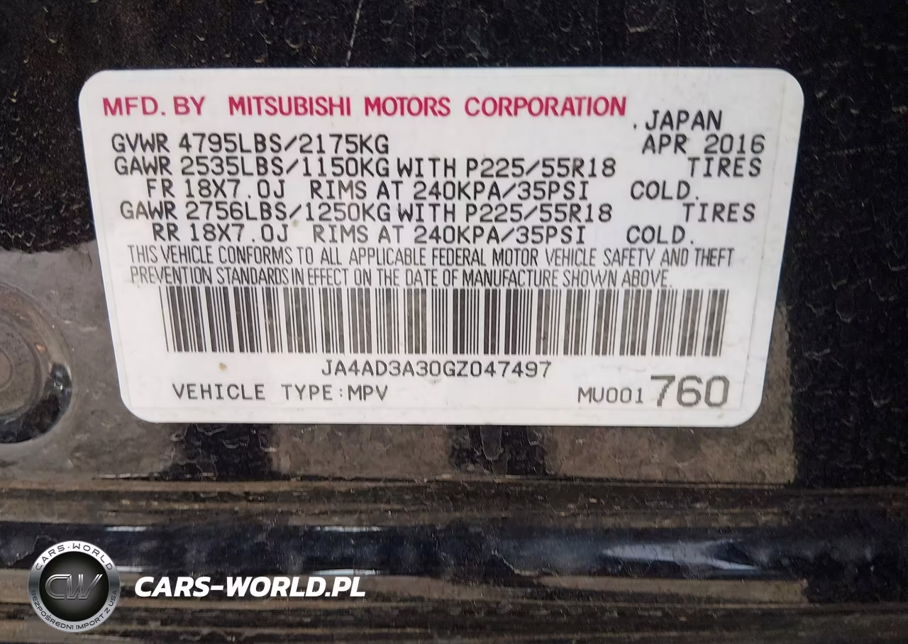 2016 Mitsubishi Outlander Se-Sel VIN:JA4AD3A30GZ047497 - 9
