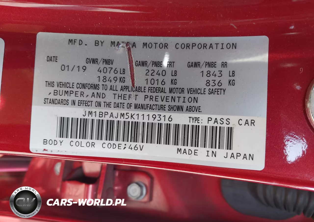 2019 Mazda Mazda3 VIN:JM1BPAJM5K1119316 - 9