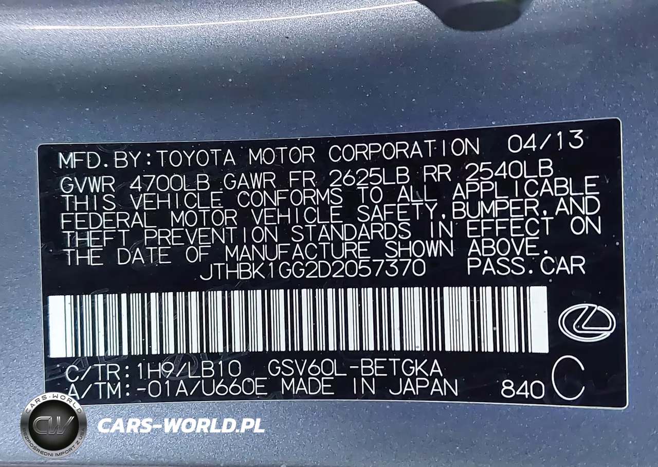 2013 Lexus Es 350 VIN:JTHBK1GG2D2057370 - 9