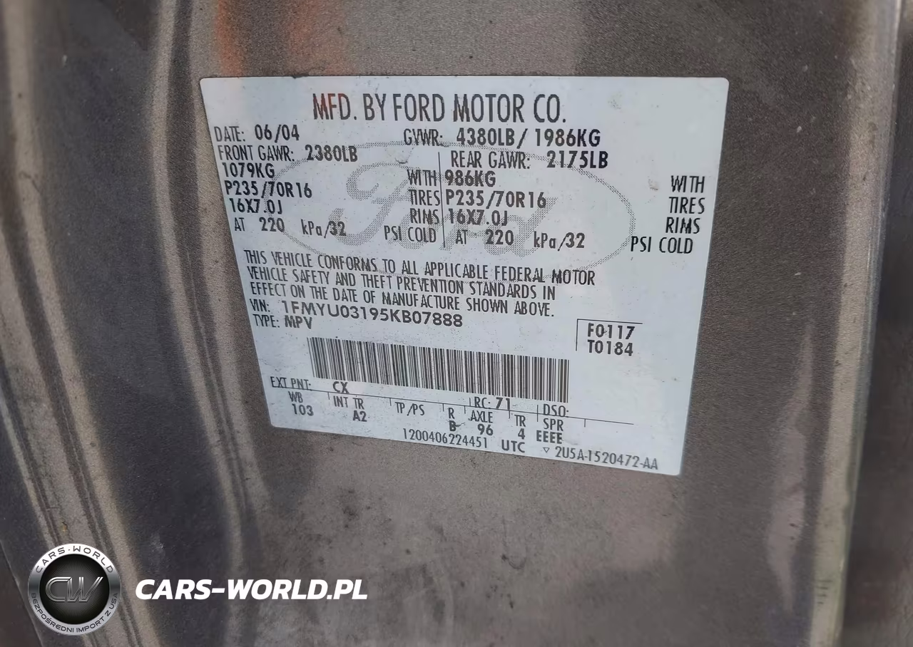 2005 Ford Escape Xlt VIN:1FMYU03195KB07888 - 9