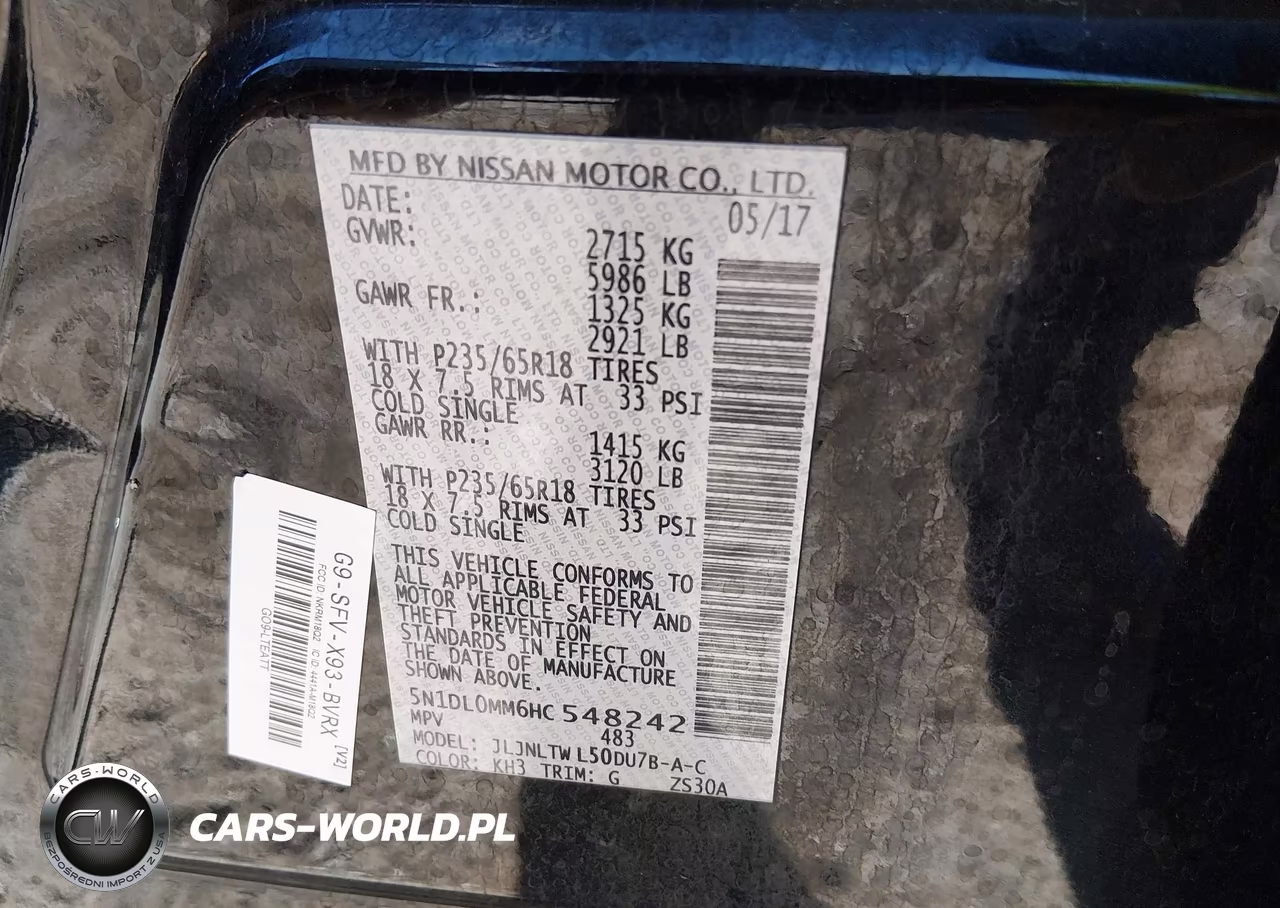 2017 Infiniti Qx60 VIN:5N1DL0MM6HC548242 - 9