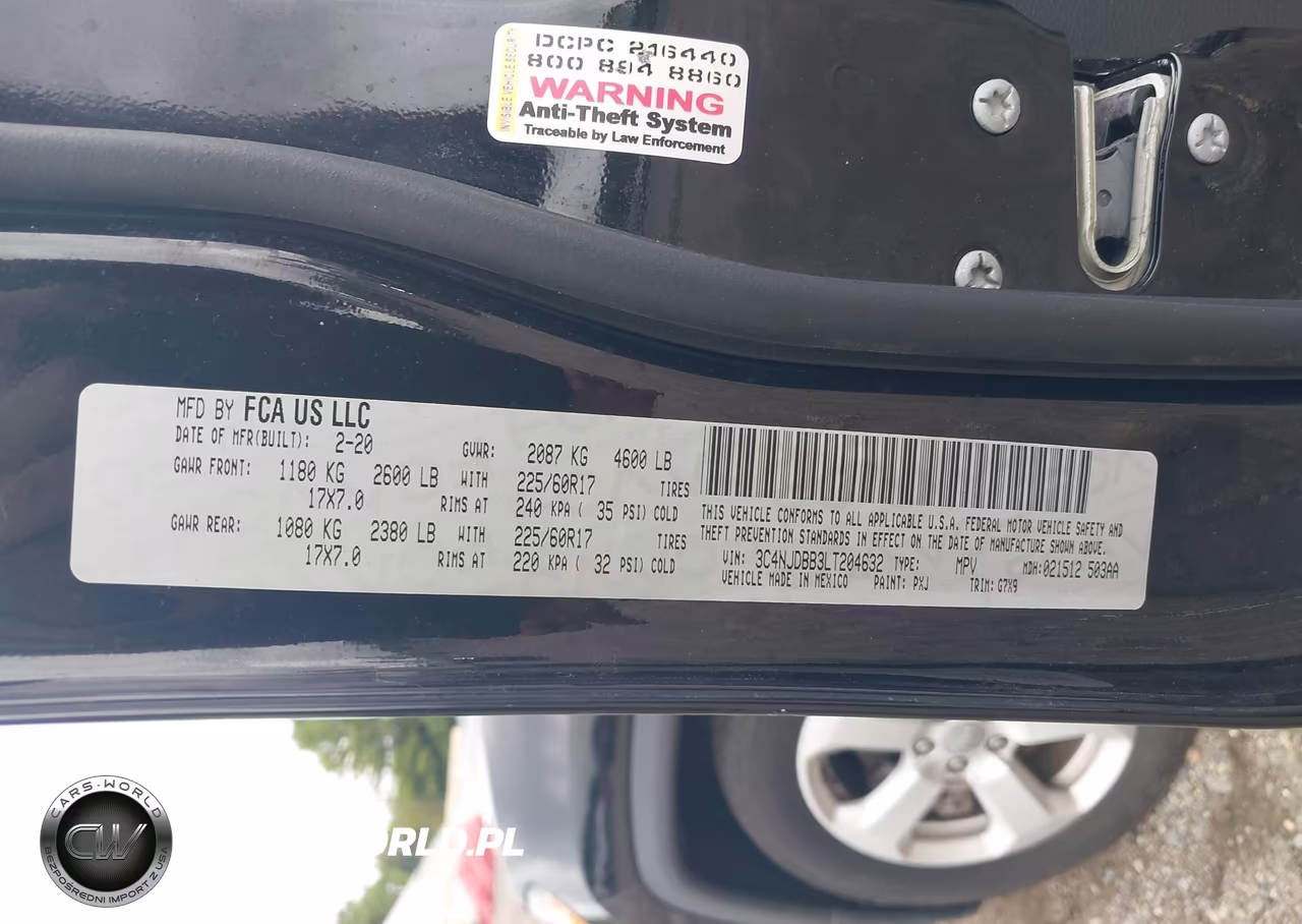 2020 Jeep Compass Latitude 4X4 VIN:3C4NJDBB3LT204632 - 9