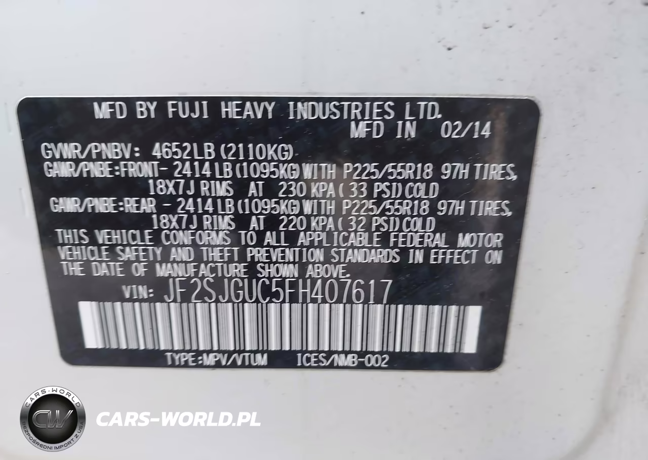 2015 Subaru Forester 2.0Xt Touring VIN:JF2SJGUC5FH407617 - 9