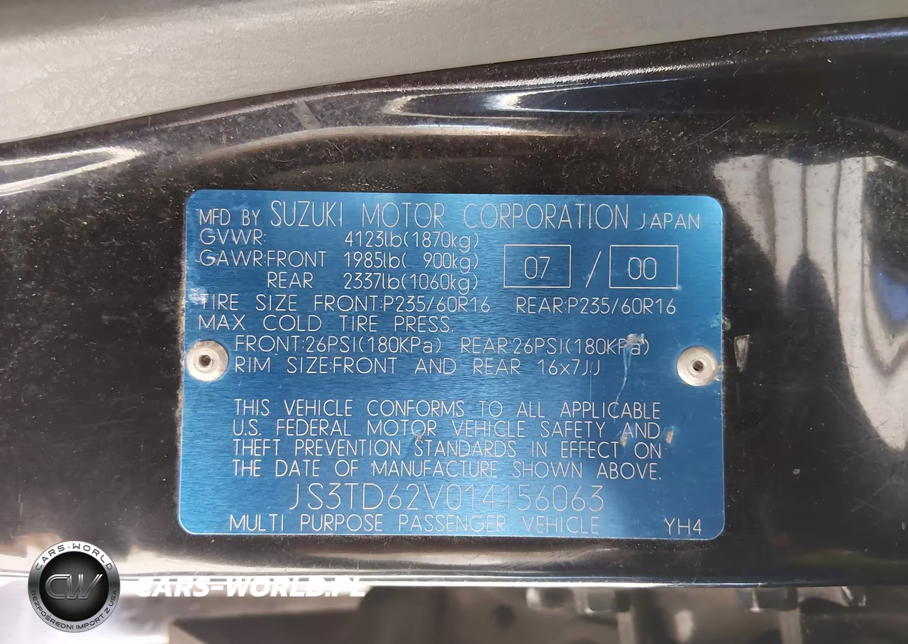 2001 Suzuki Grand Vitara Jlx-Jlx+-Limited VIN:JS3TD62V014156063 - 9