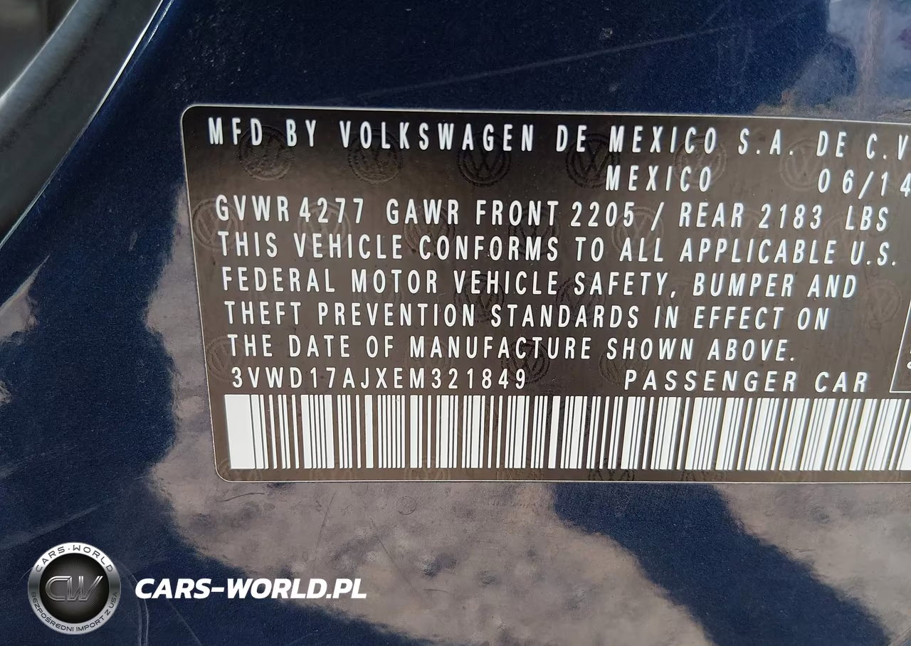 2014 Volkswagen Jetta 1.8T Se VIN:3VWD17AJXEM321849 - 9