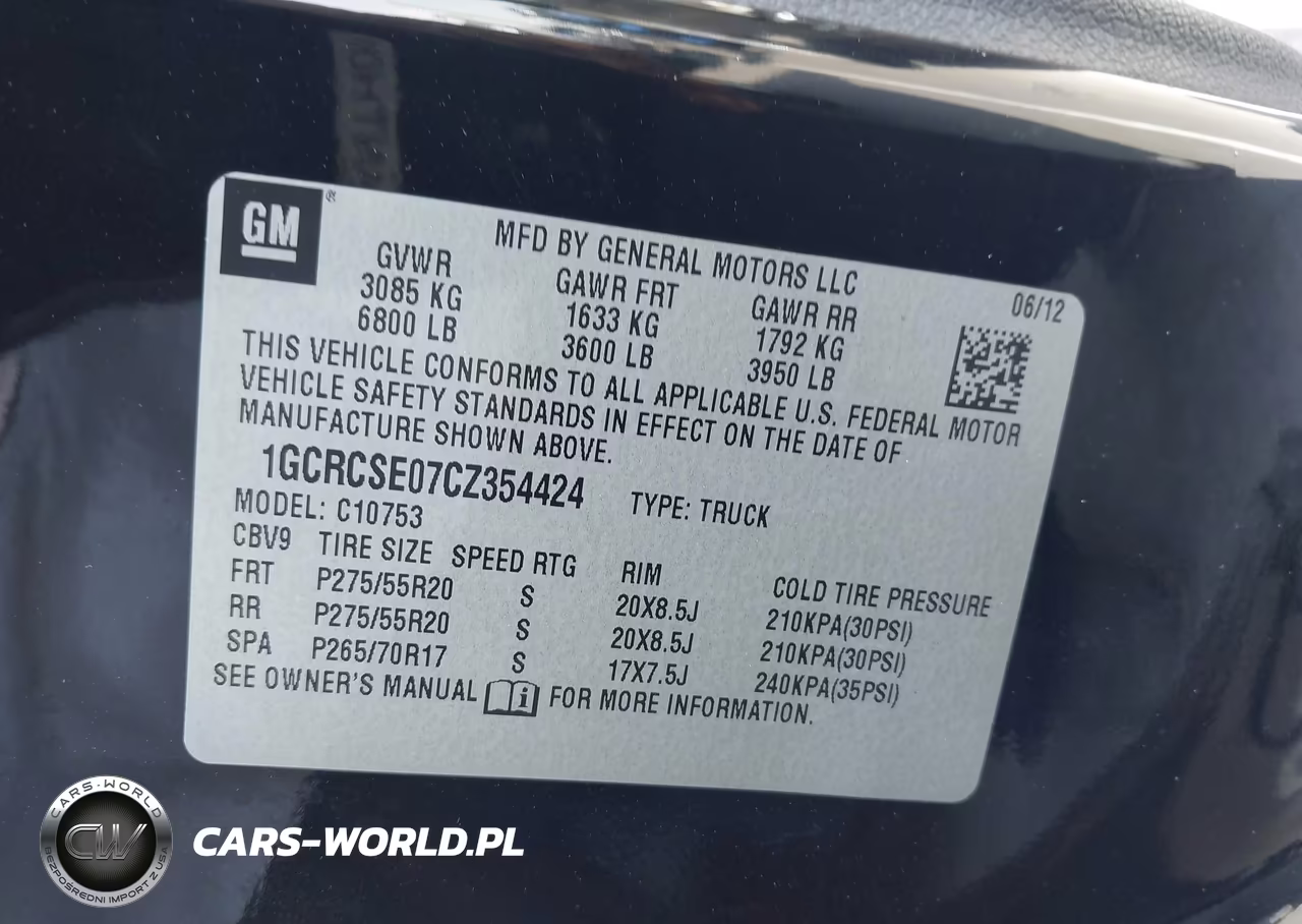 2012 Chevrolet Silverado 1500 Lt VIN:1GCRCSE07CZ354424 - 9