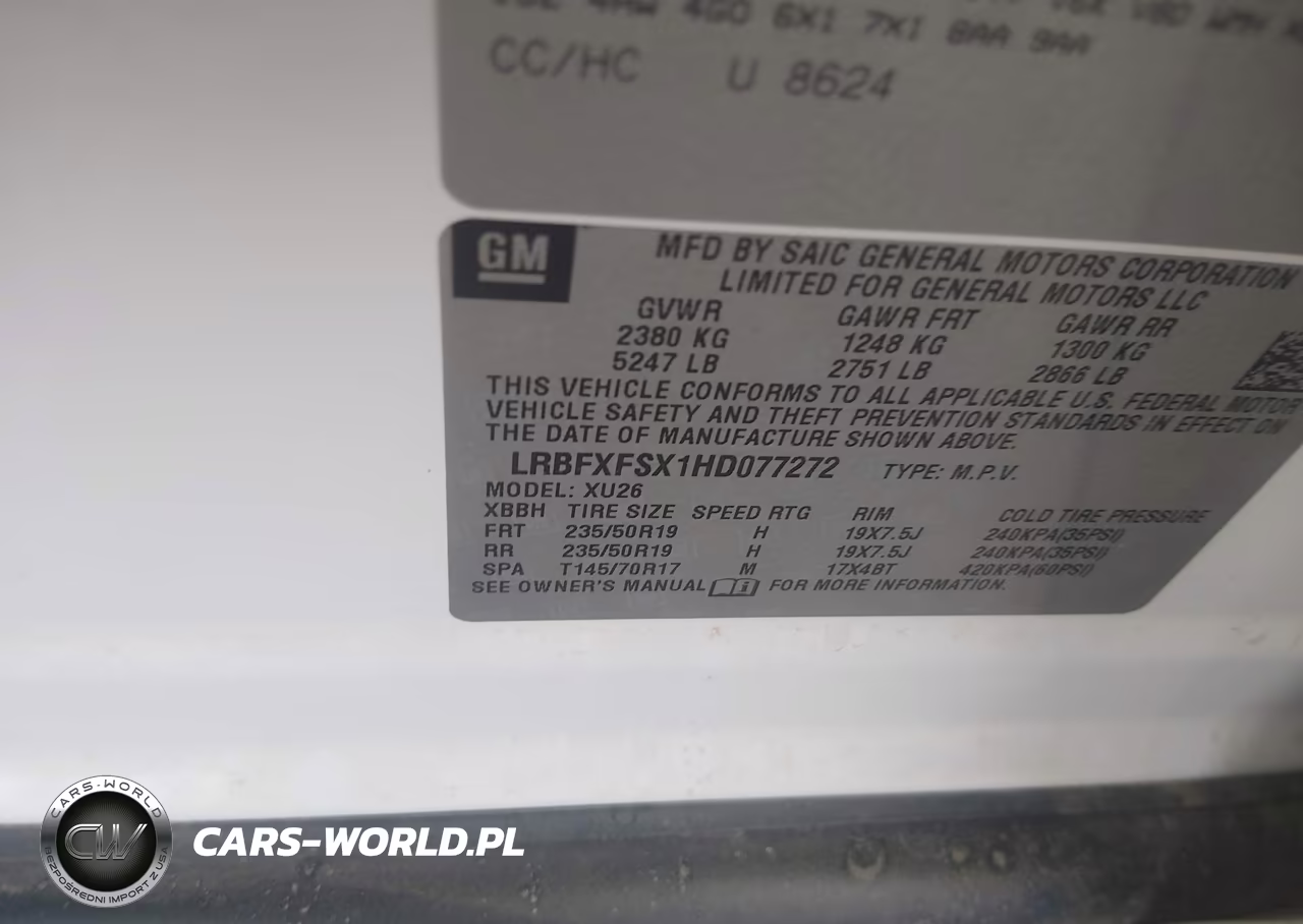 2017 Buick Envision Premium Ii VIN:LRBFXFSX1HD077272 - 9