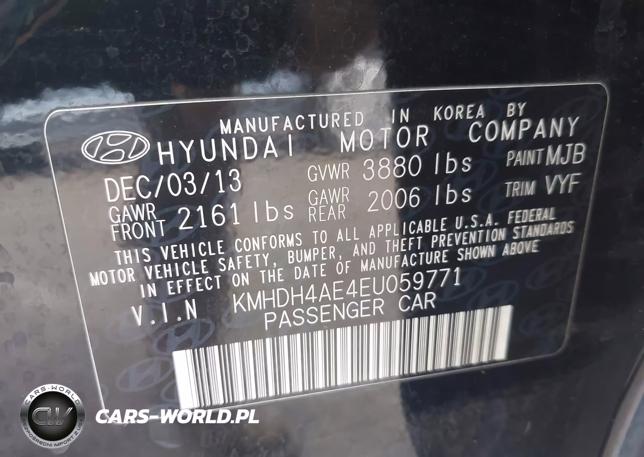 2014 Hyundai Elantra Se VIN:KMHDH4AE4EU059771 - 9