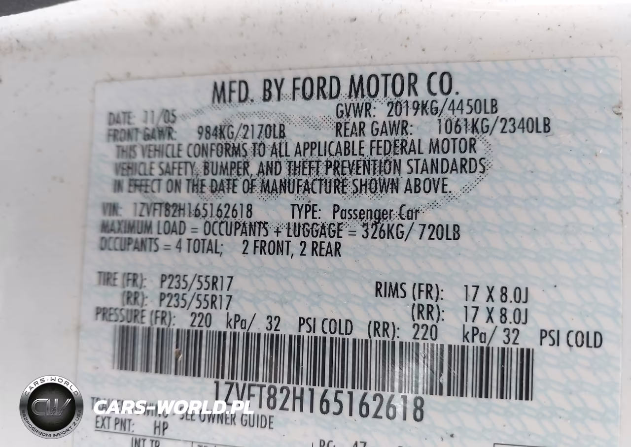 2006 Ford Mustang Gt VIN:1ZVFT82H165162618 - 9