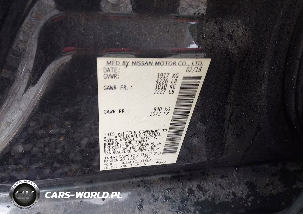 2018 Nissan Altima 2.5 Sv VIN:1N4AL3AP9JC206173 - 9