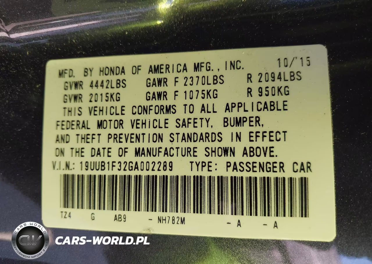 2016 Acura Tlx VIN:19UUB1F32GA002289 - 9