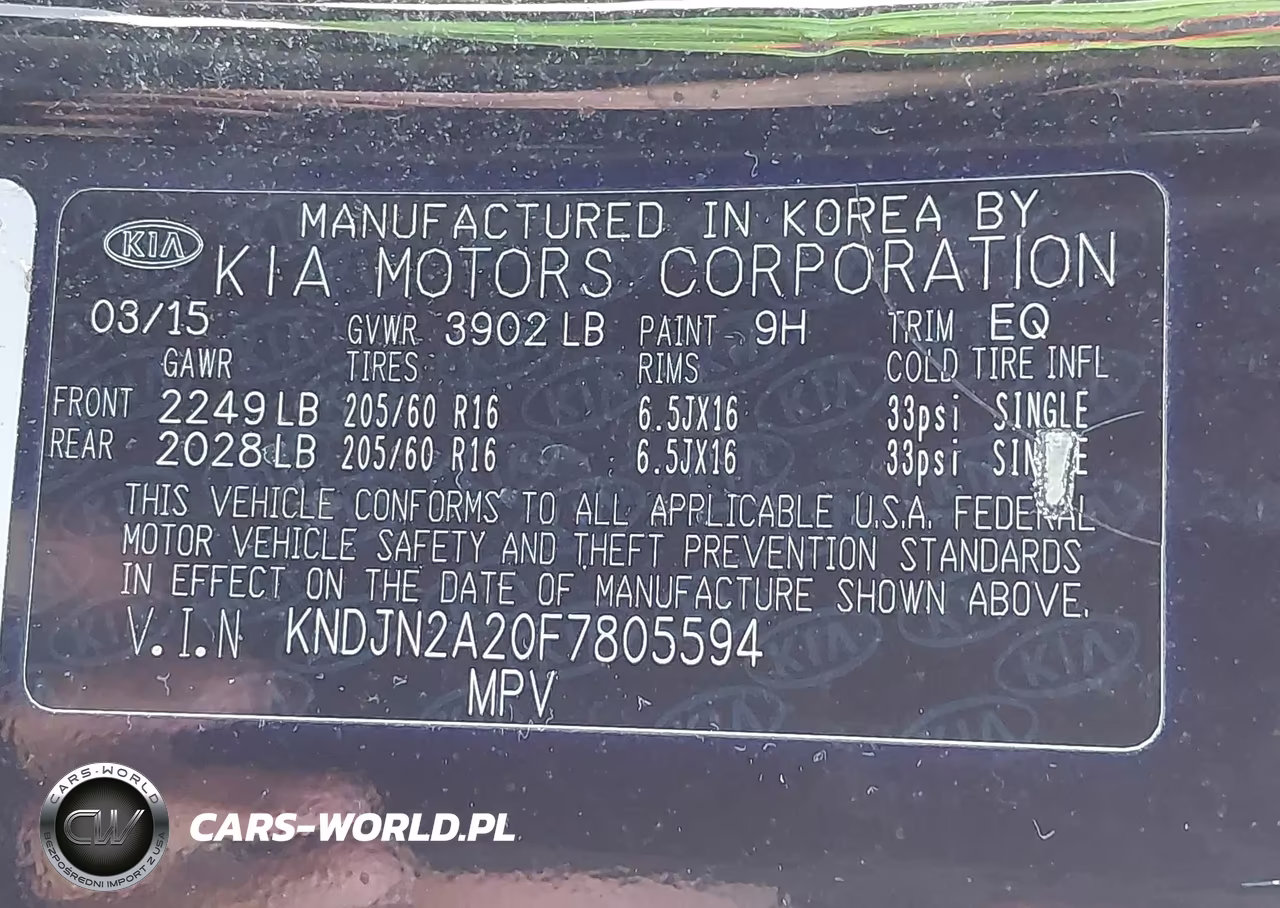 2015 Kia Soul VIN:KNDJN2A20F7805594 - 9