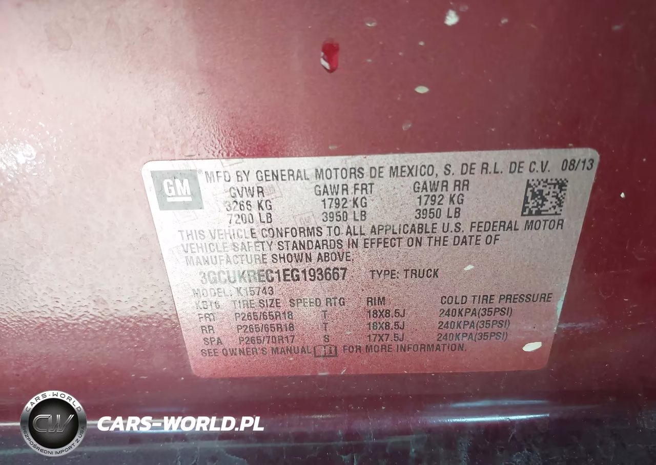 2014 Chevrolet Silverado 1500 1Lt VIN:3GCUKREC1EG193667 - 9