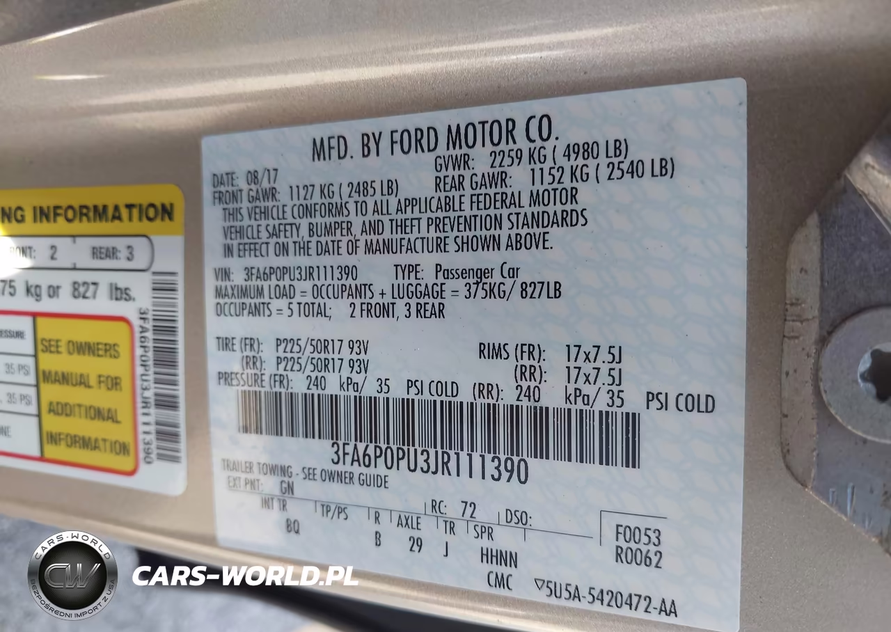 2018 Ford Fusion Energi Se Luxury VIN:3FA6P0PU3JR111390 - 9