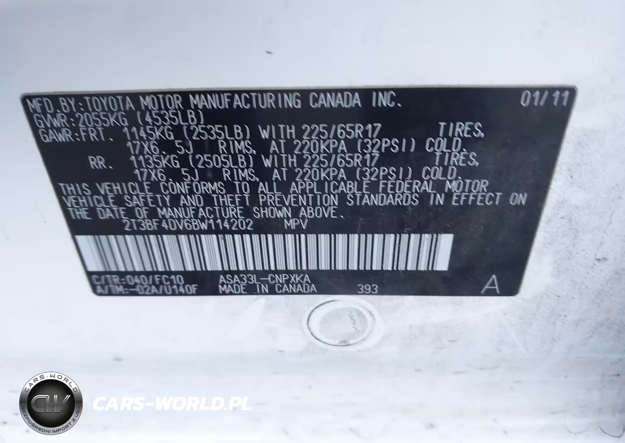 2011 Toyota Rav4 VIN:2T3BF4DV6BW114202 - 9