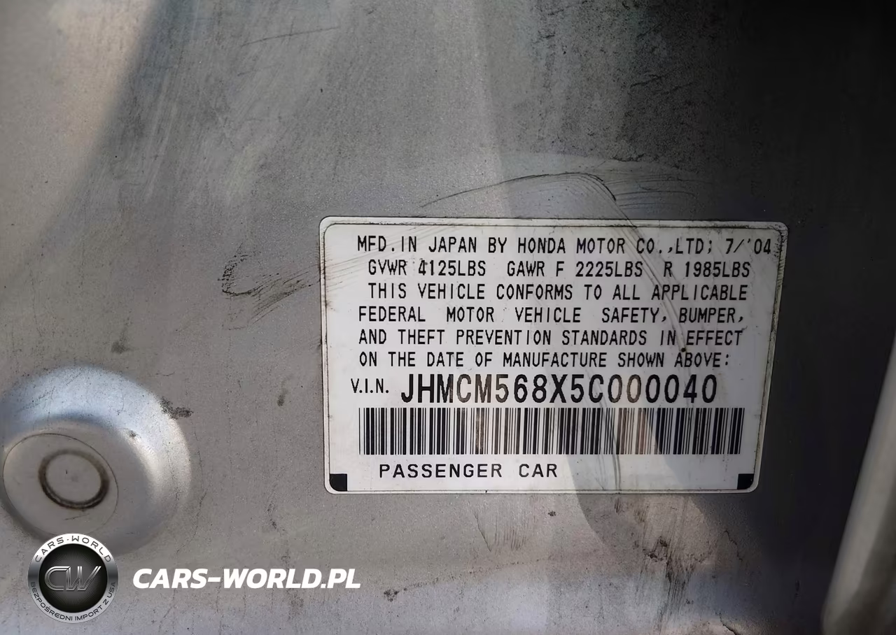 2005 Honda Accord 2.4 Ex VIN:JHMCM568X5C000040 - 9