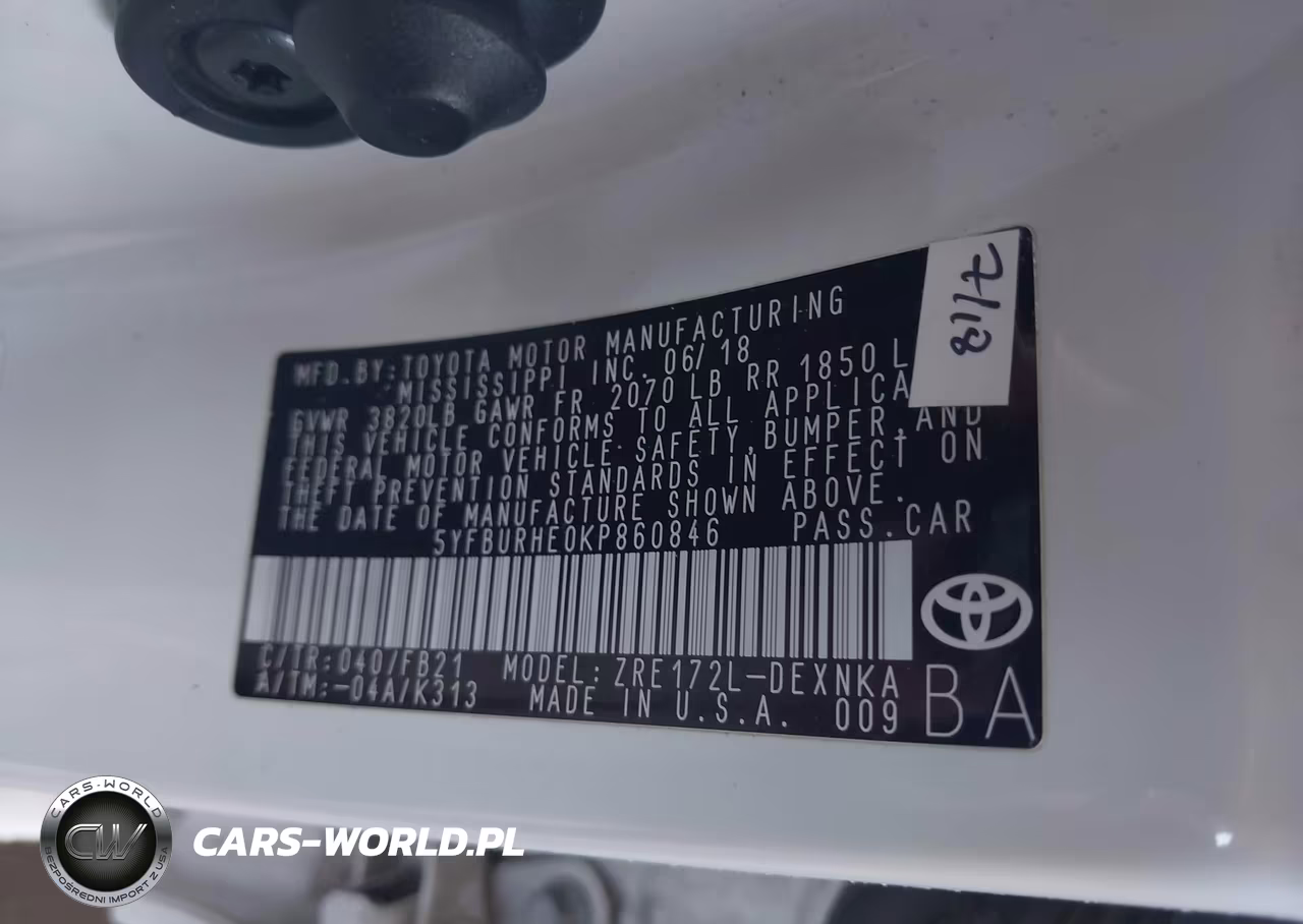 2019 Toyota Corolla Le VIN:5YFBURHE0KP860846 - 9
