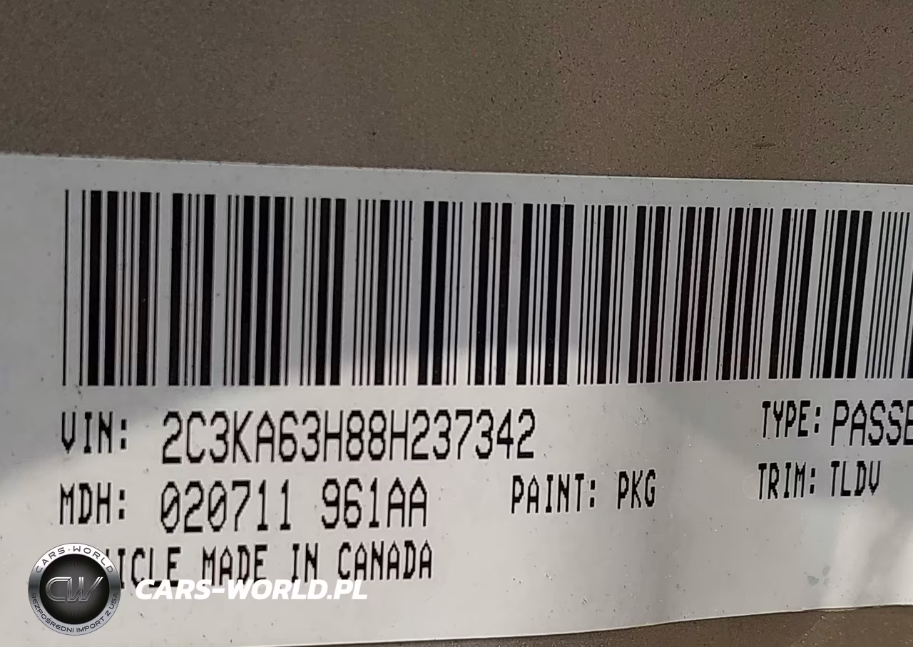 2008 Chrysler 300C Hemi VIN:2C3KA63H88H237342 - 9