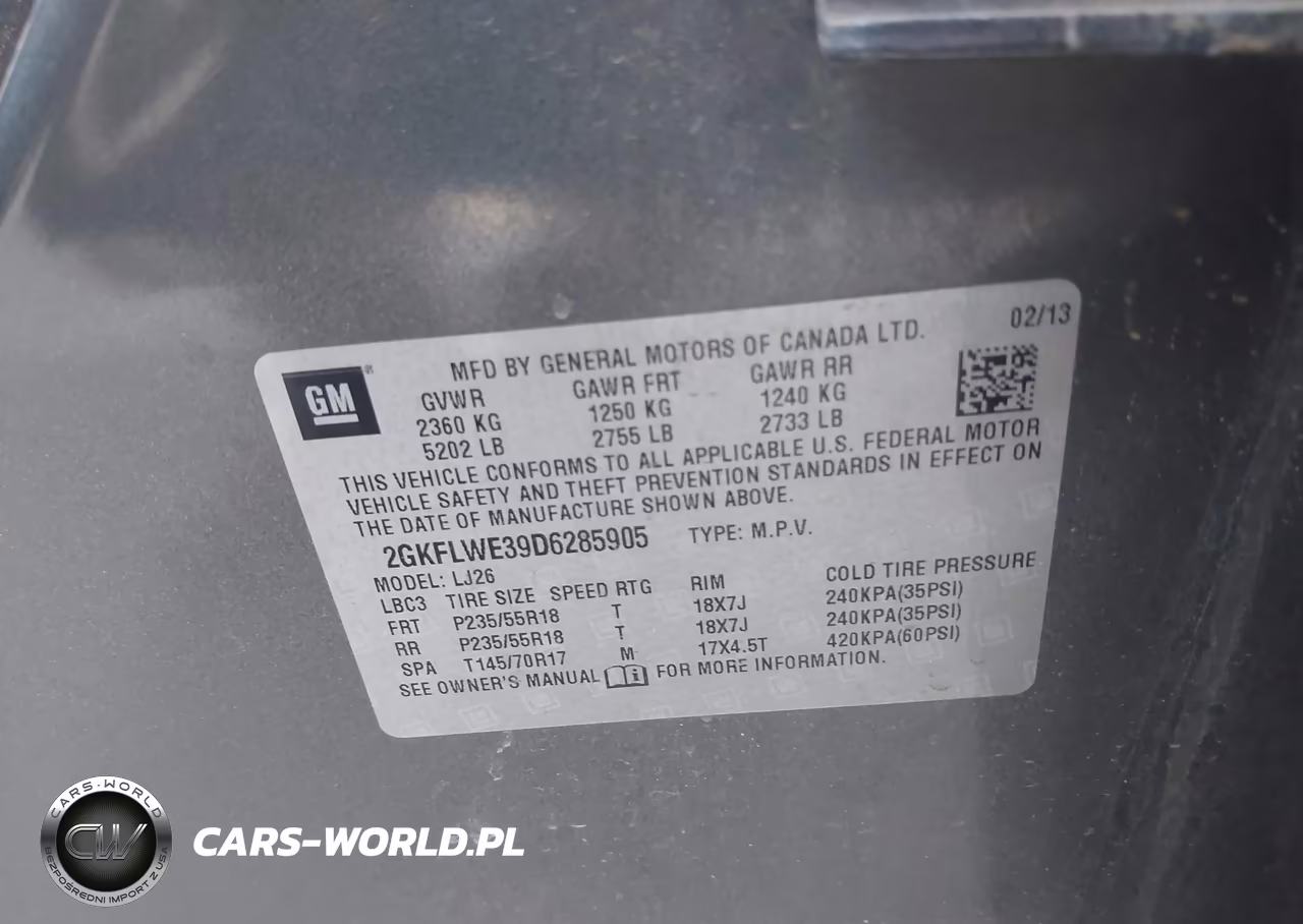 2013 GMC Terrain Slt-2 VIN:2GKFLWE39D6285905 - 9