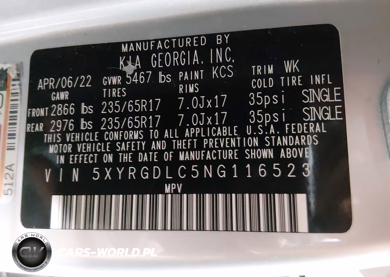 2022 Kia Sorento Lx VIN:5XYRGDLC5NG116523 - 9
