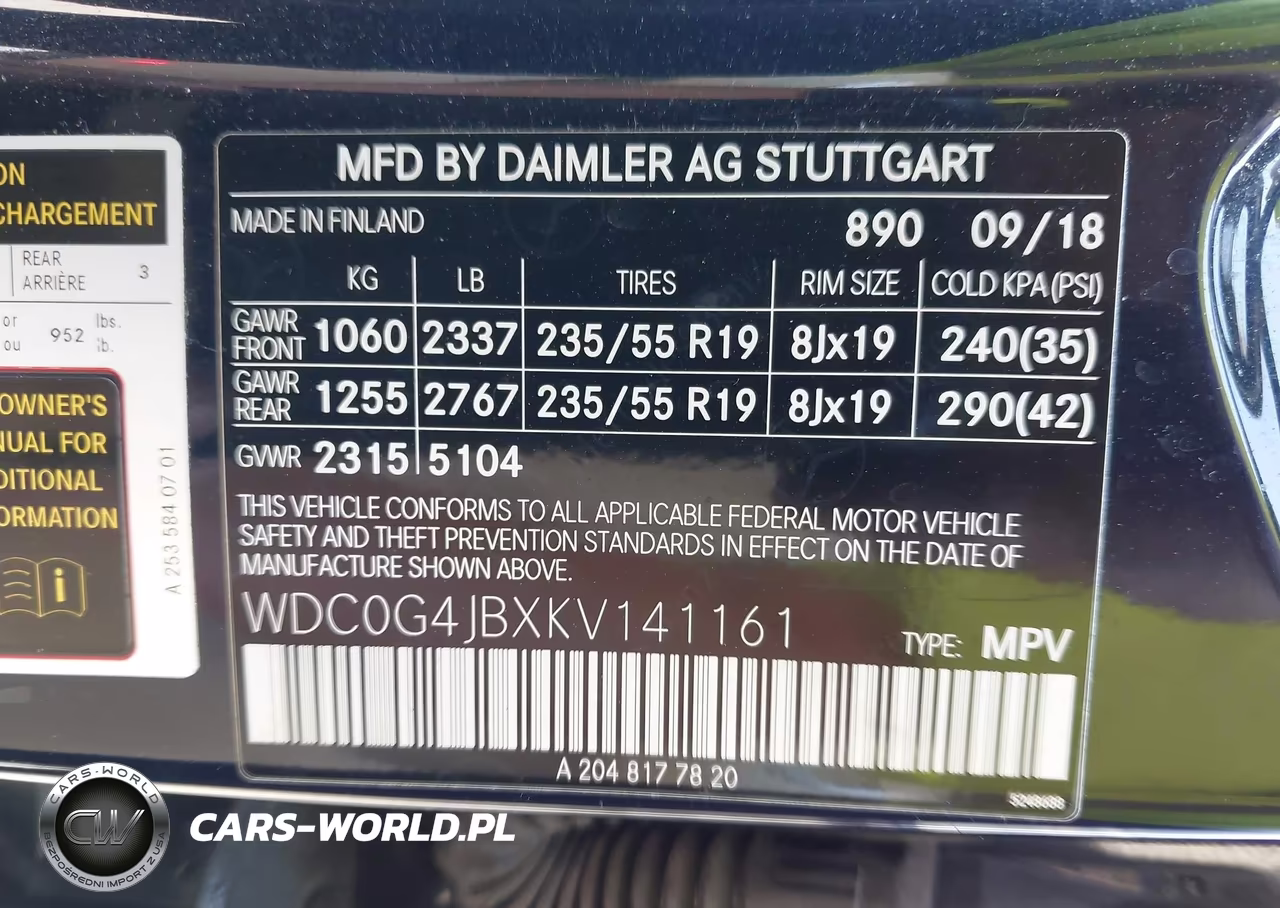 2019 Mercedes-Benz Glc 300 VIN:WDC0G4JBXKV141161 - 9