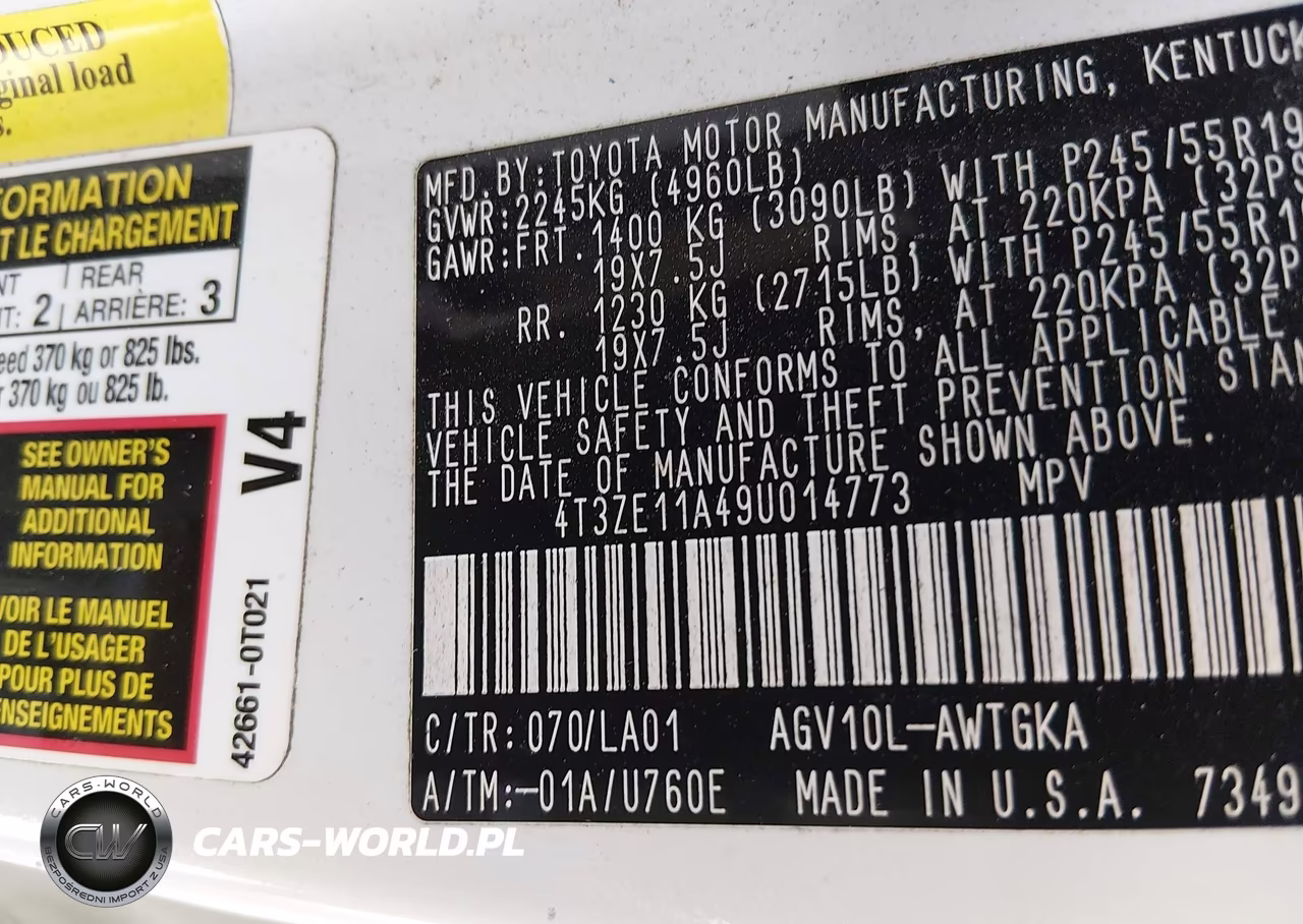 2009 Toyota Venza VIN:4T3ZE11A49U014773 - 9