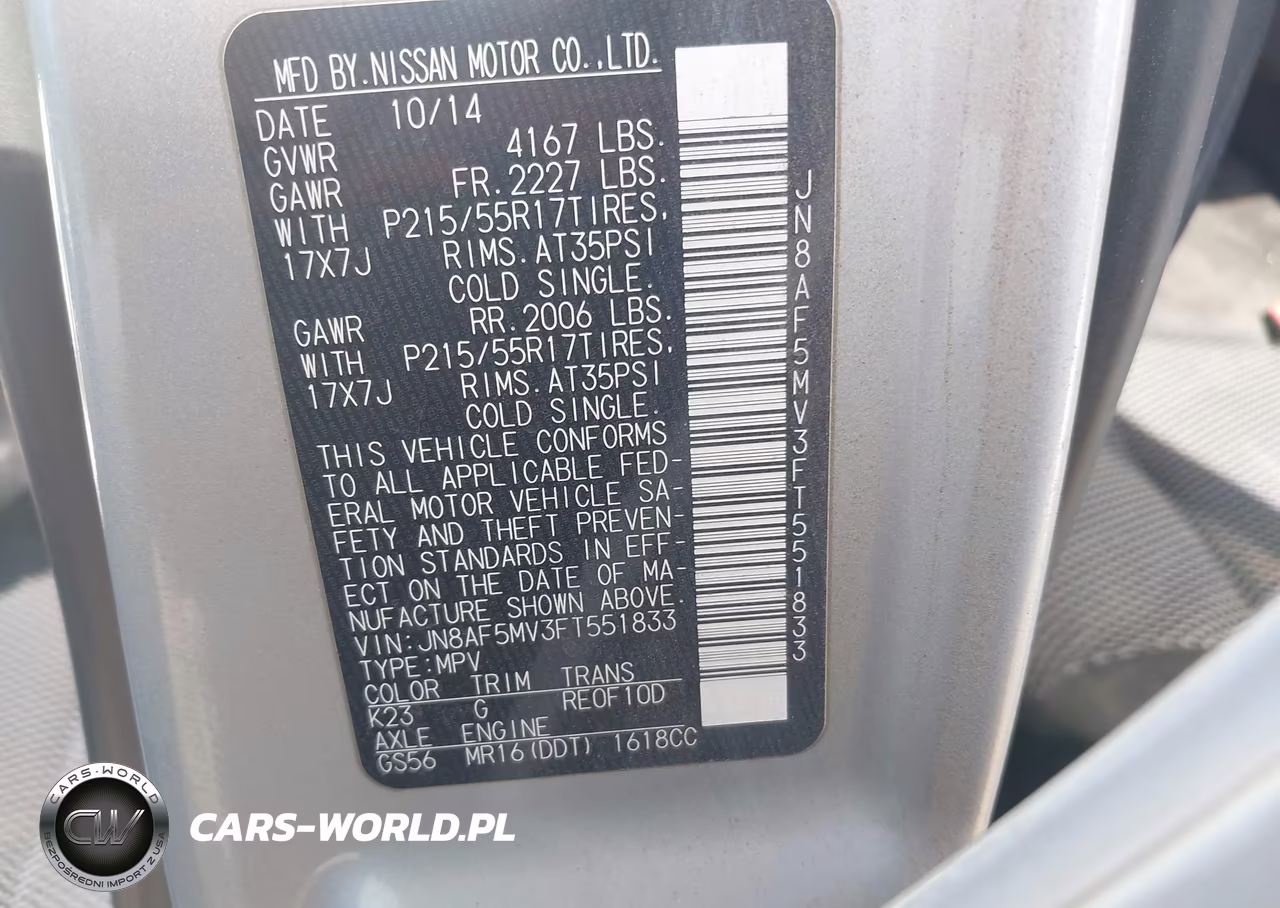 2015 Nissan Juke S VIN:JN8AF5MV3FT551833 - 9