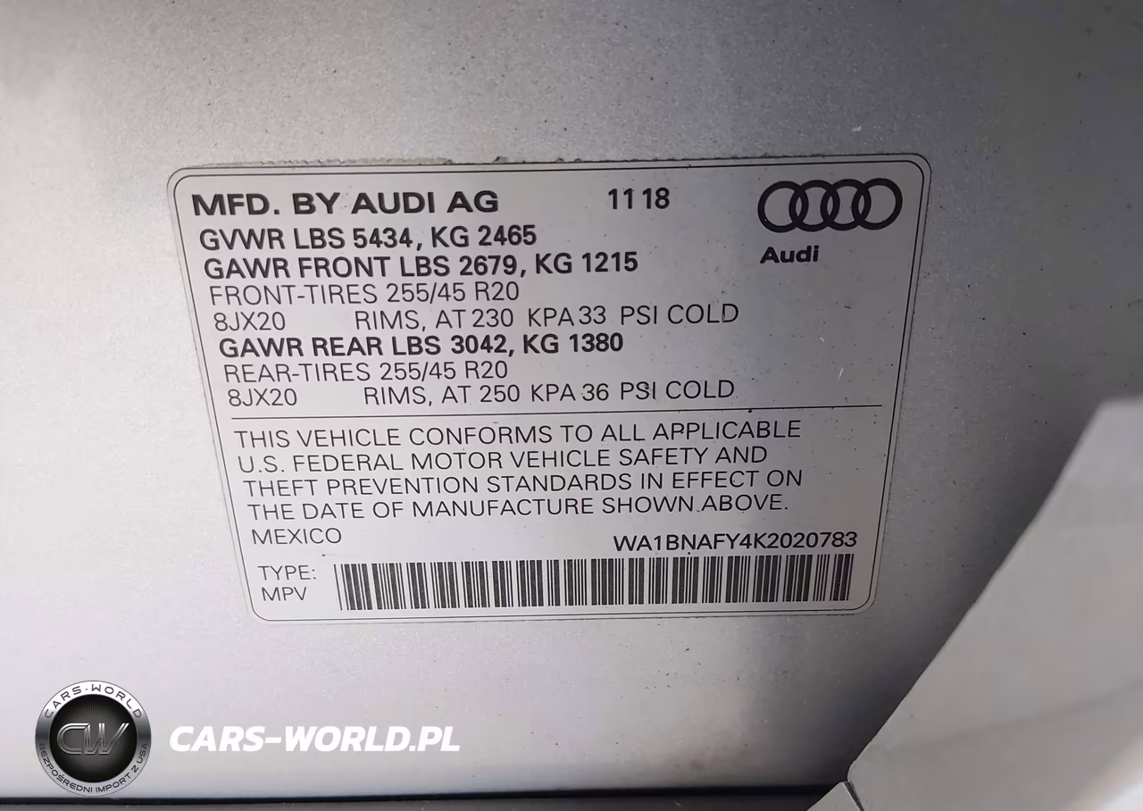 2019 Audi Q5 45 Premium VIN:WA1BNAFY4K2020783 - 9