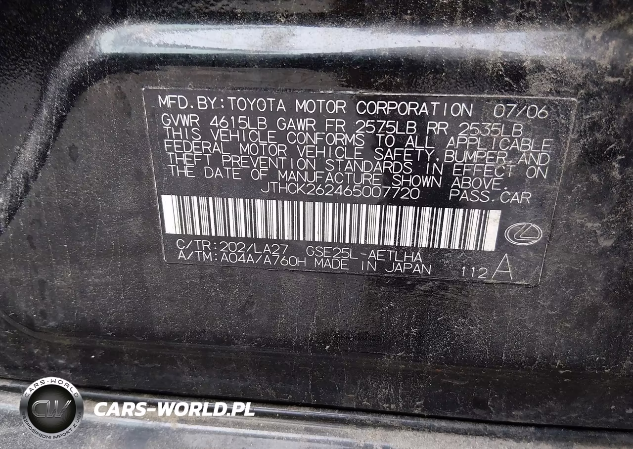 2006 Lexus Is 250 VIN:JTHCK262465007720 - 9