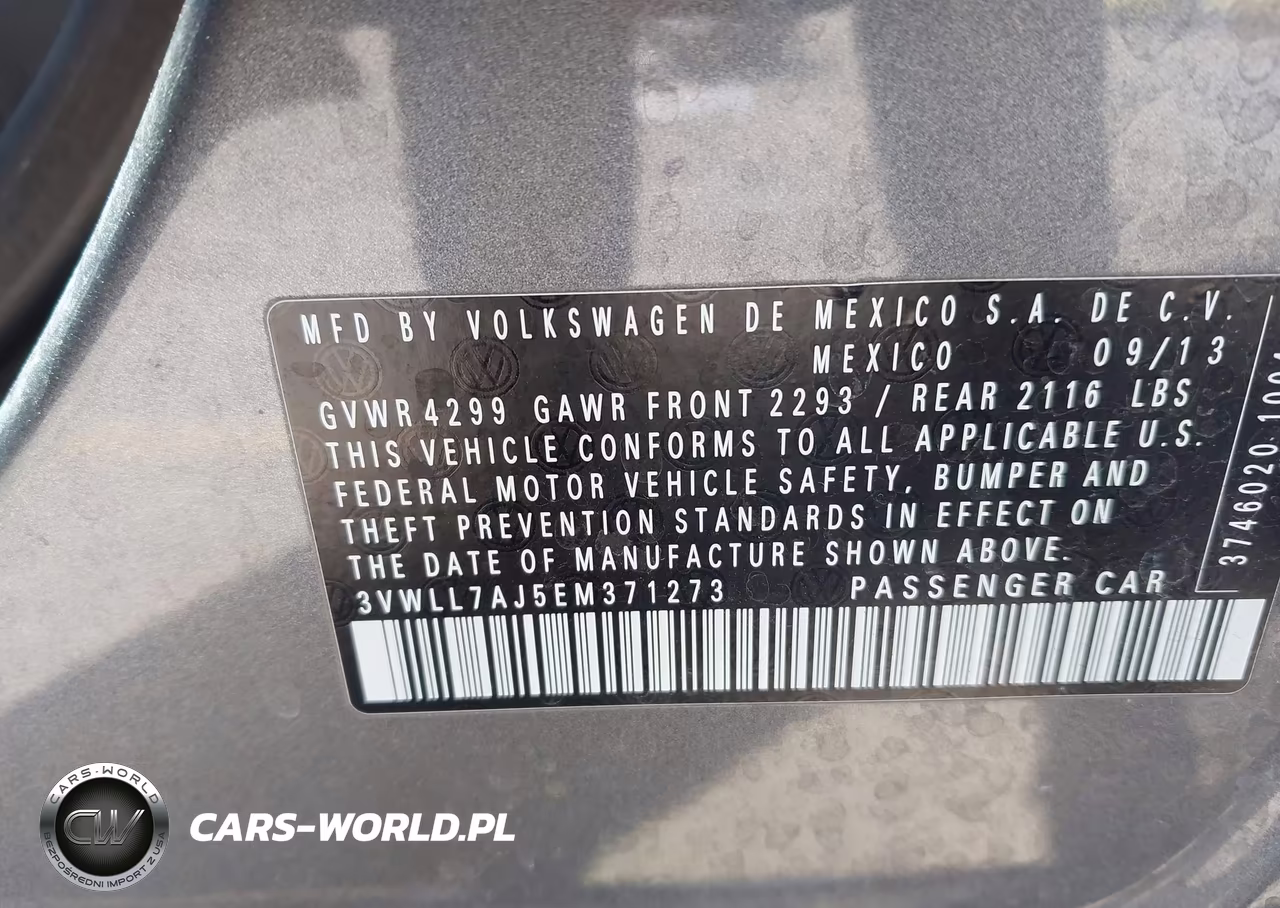 2014 Volkswagen Jetta 2.0L Tdi VIN:3VWLL7AJ5EM371273 - 9
