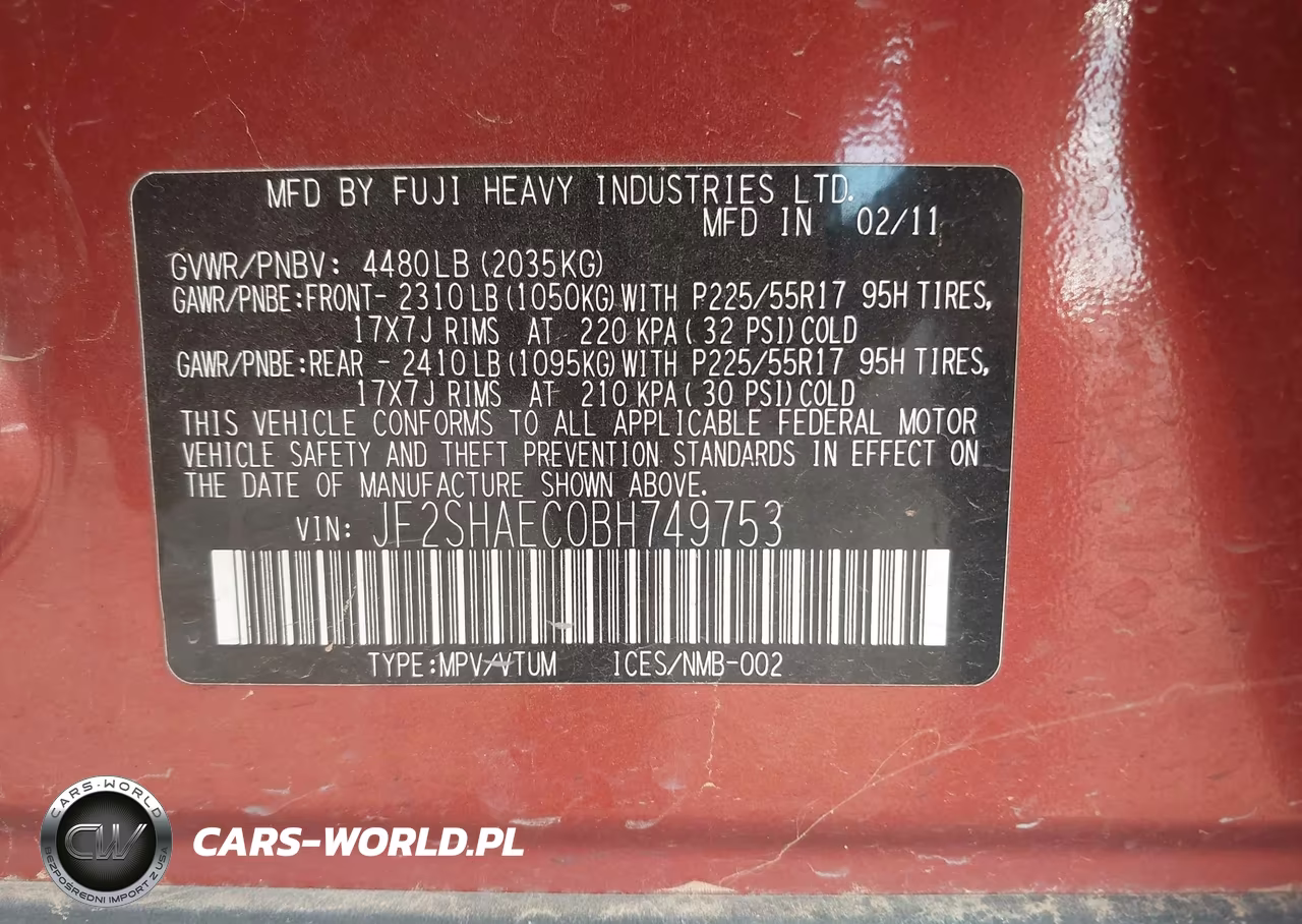 2011 Subaru Forester 2.5X Limited VIN:JF2SHAEC0BH749753 - 9