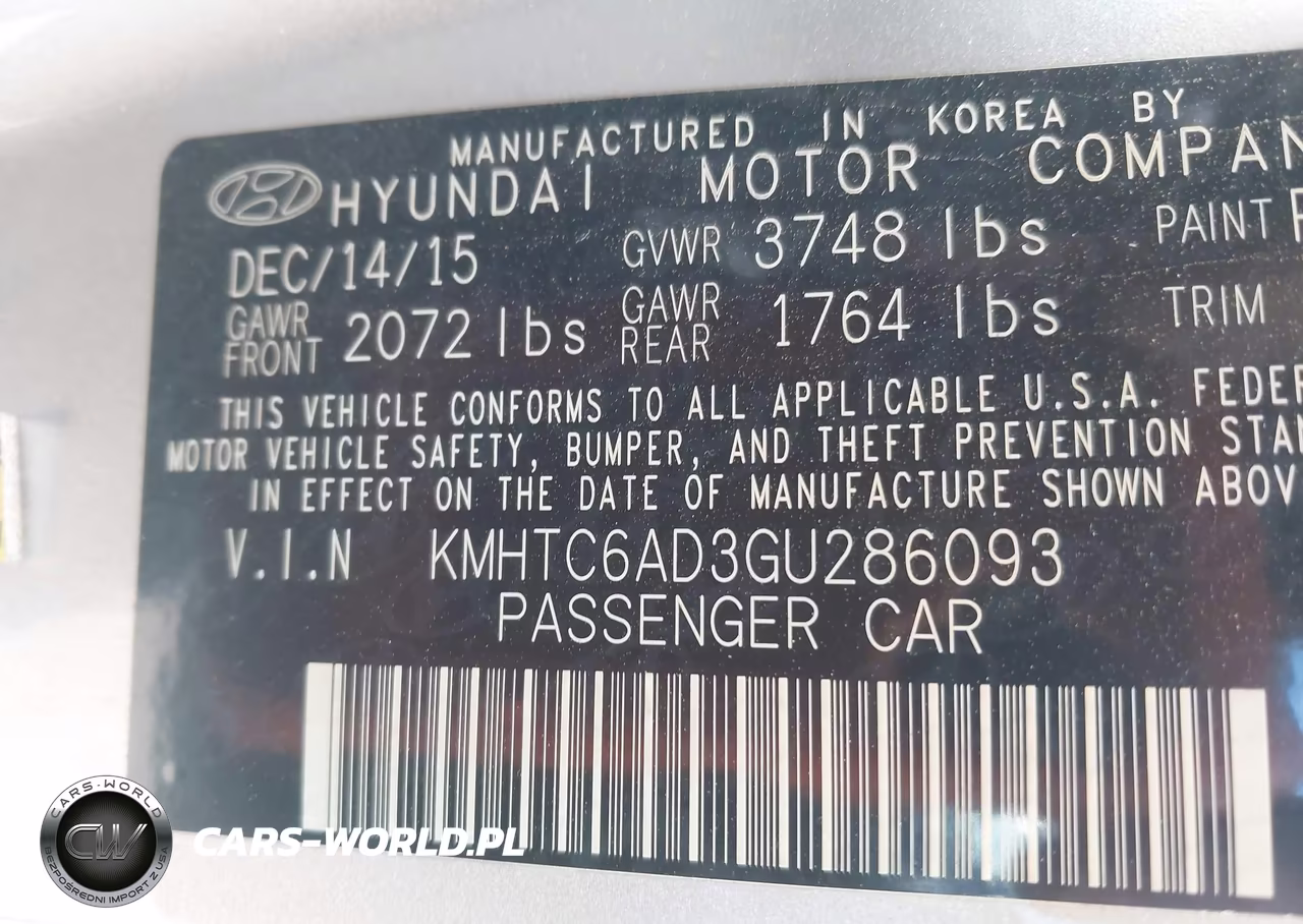 2016 Hyundai Veloster VIN:KMHTC6AD3GU286093 - 9