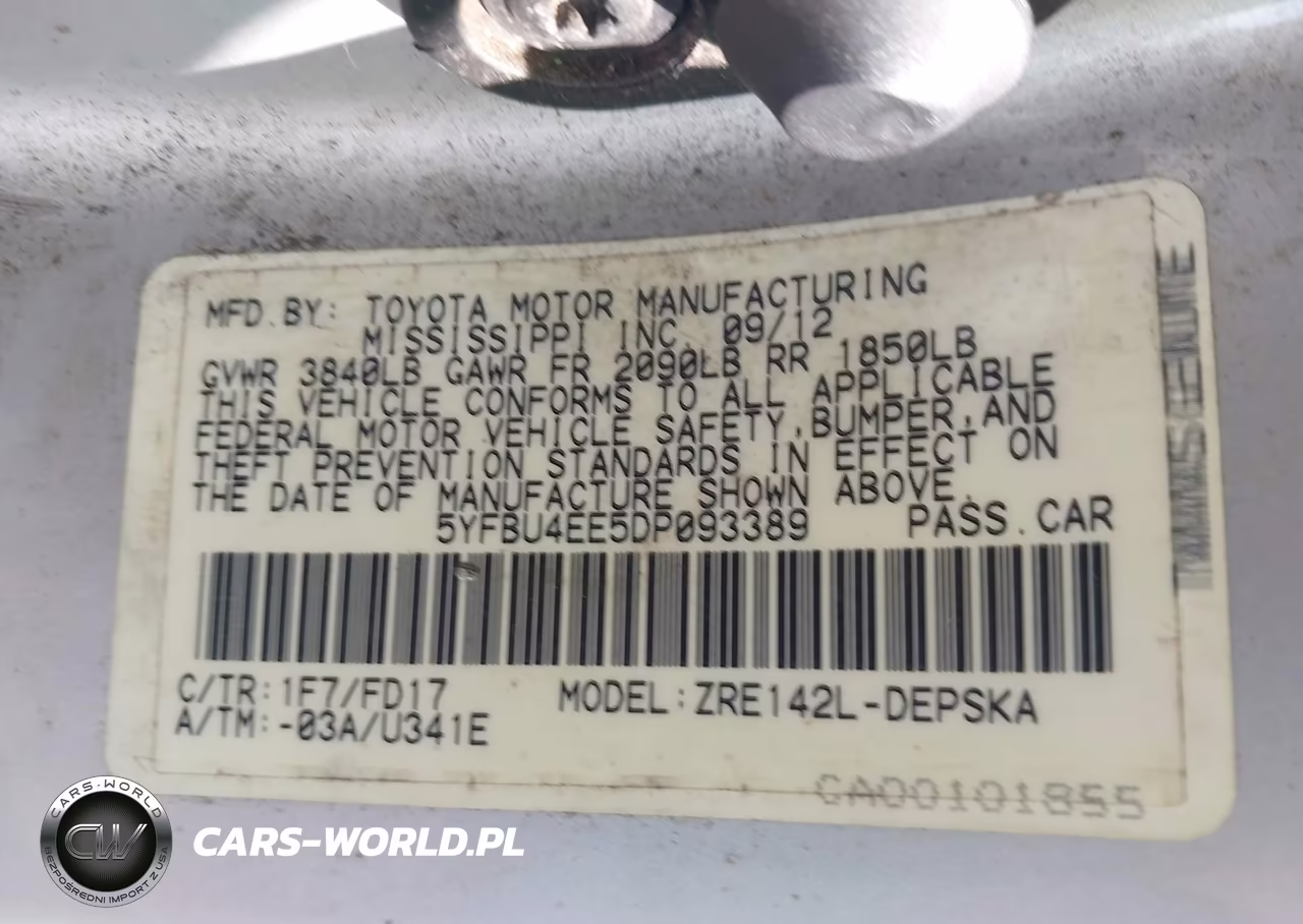 2013 Toyota Corolla S VIN:5YFBU4EE5DP093389 - 9