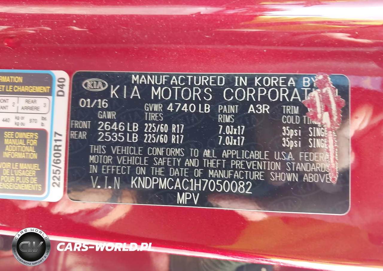 2017 Kia Sportage Lx VIN:KNDPMCAC1H7050082 - 9